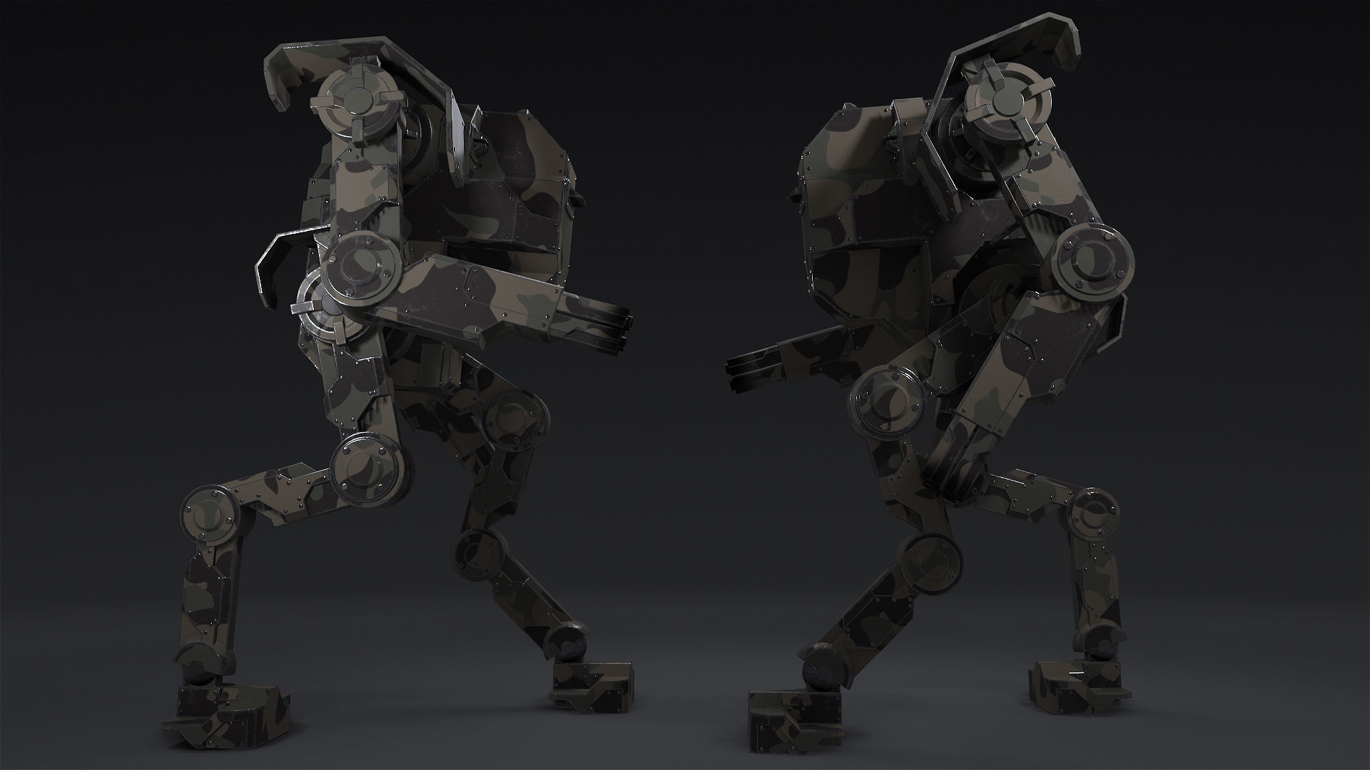 Mech  01 - Hornet Low-poly 3D model_14