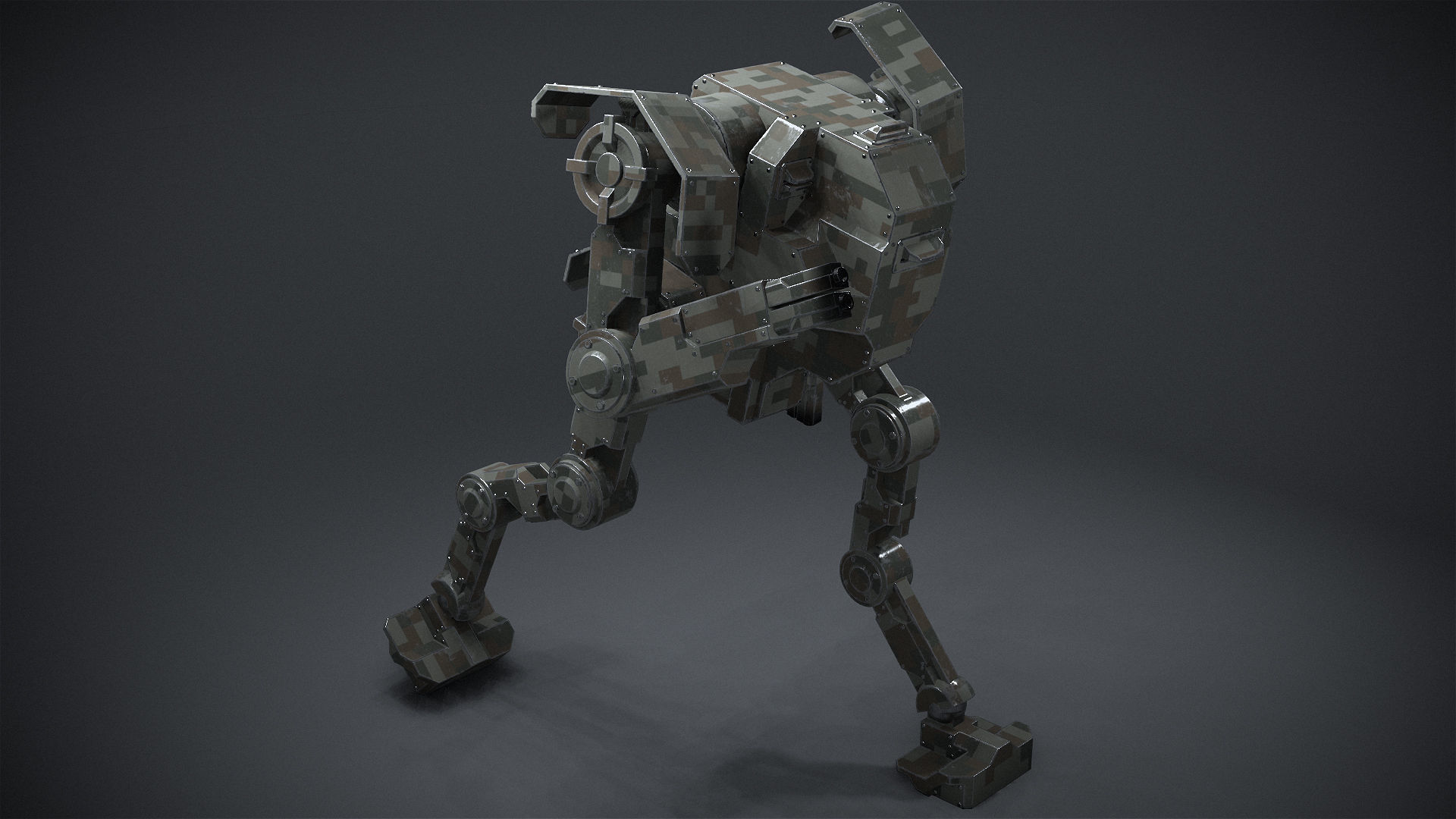 Mech  01 - Hornet Low-poly 3D model_5