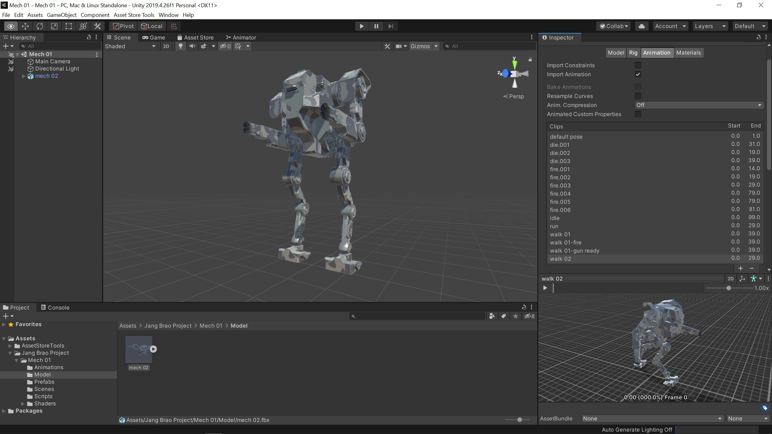 Mech  01 - Hornet Low-poly 3D model_9
