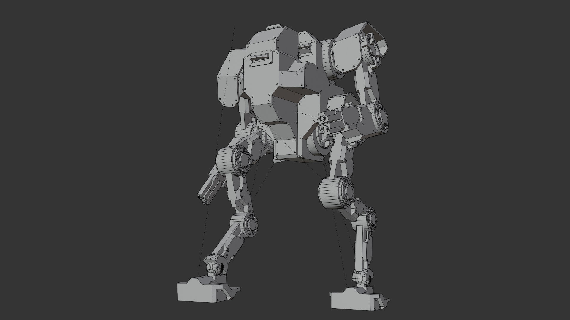 Mech  01 - Hornet Low-poly 3D model_16