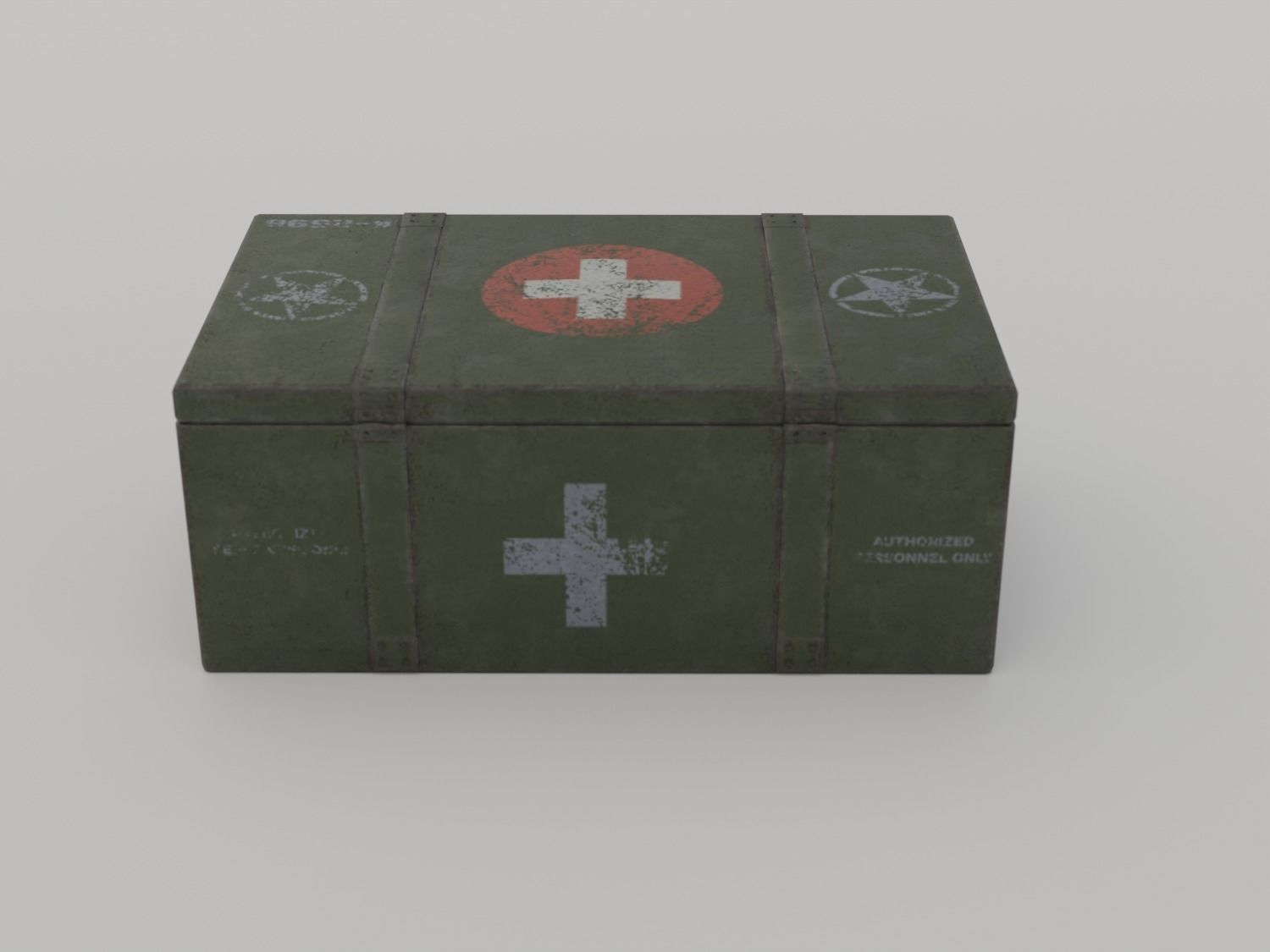 First Aid Kit - Military - Low Poly Low-poly 3D model_5