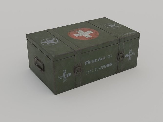 First Aid Kit - Military - Low Poly Low-poly 3D model