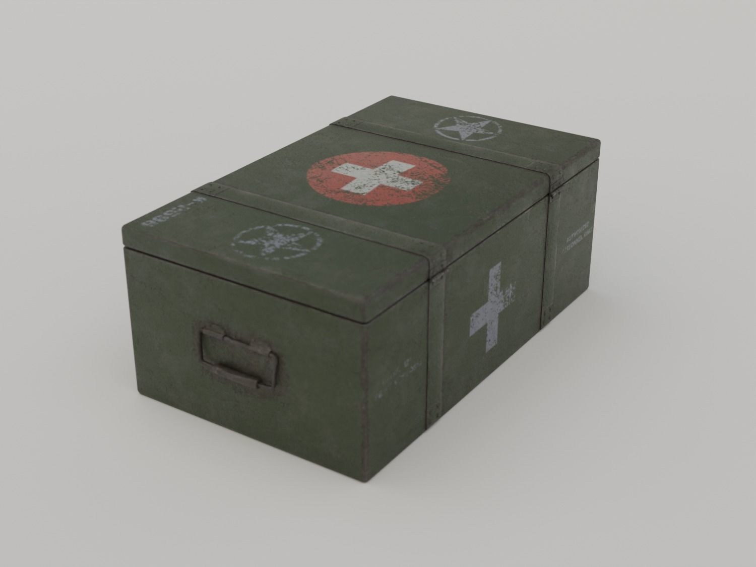 First Aid Kit - Military - Low Poly Low-poly 3D model_6