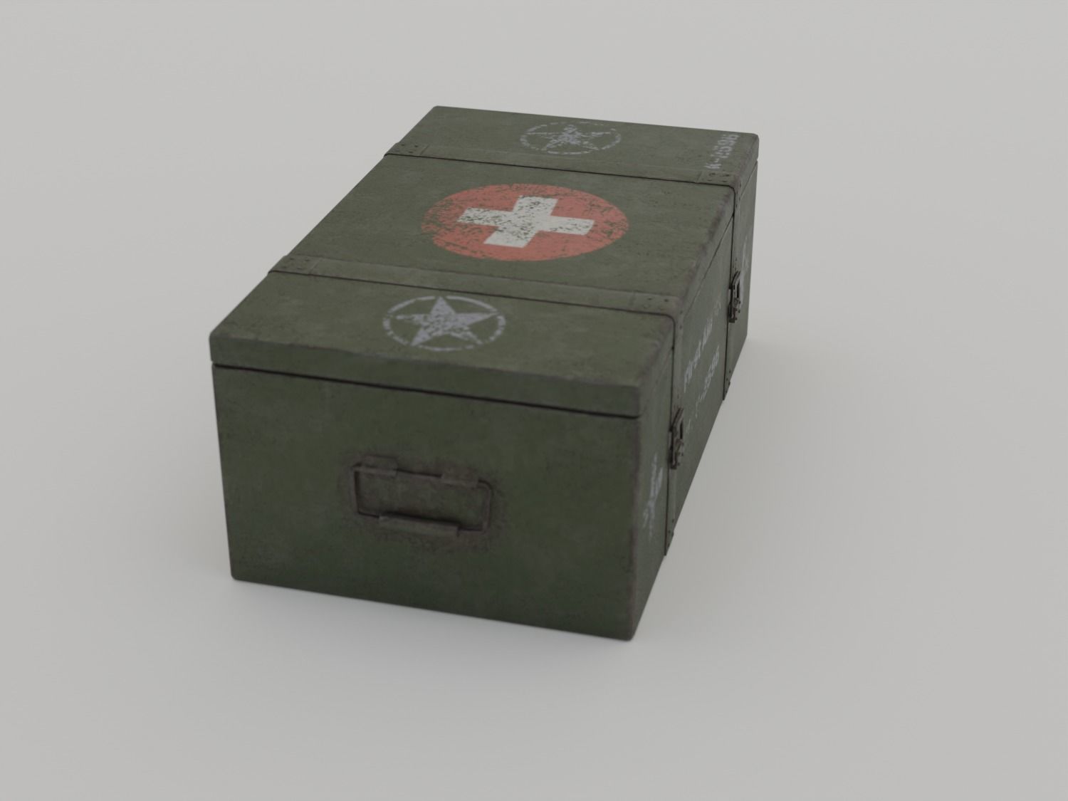 First Aid Kit - Military - Low Poly Low-poly 3D model_2