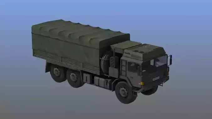 Military Truck Low-poly 3D model Military Truck Low-poly 3D model