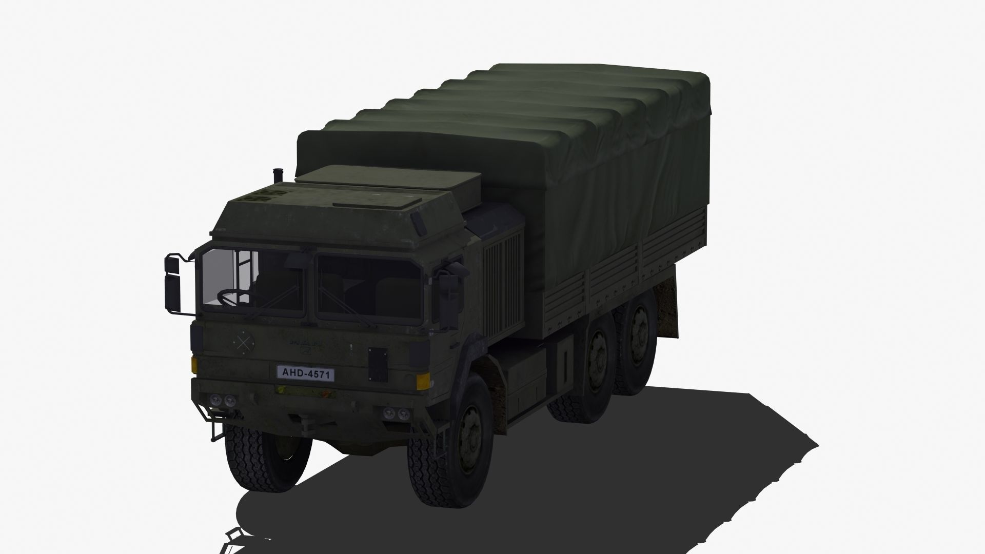Military Truck Low-poly 3D model_34