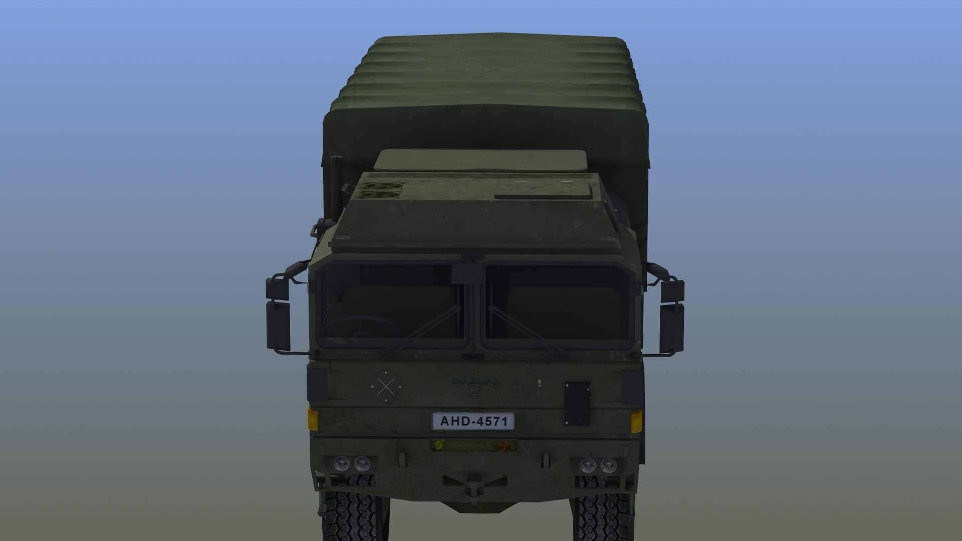 Military Truck Low-poly 3D model_53