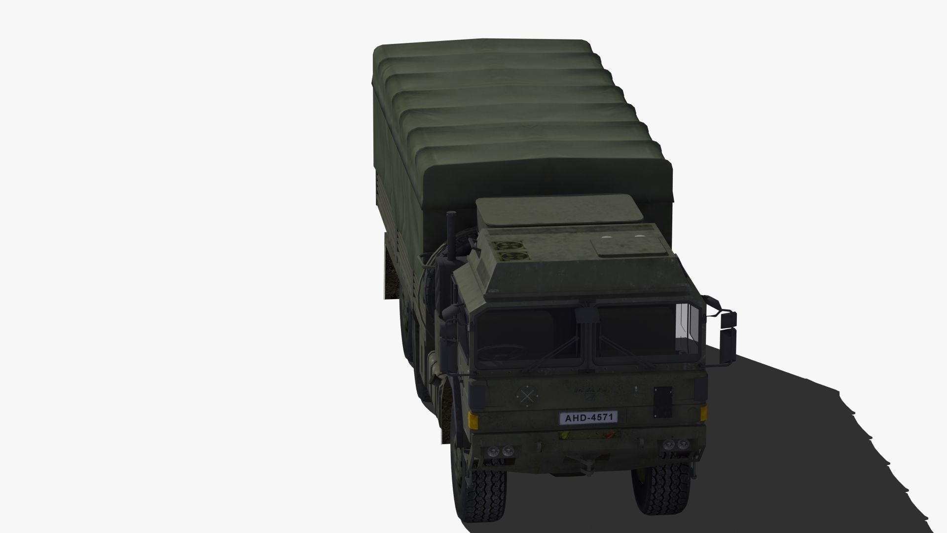 Military Truck Low-poly 3D model_33