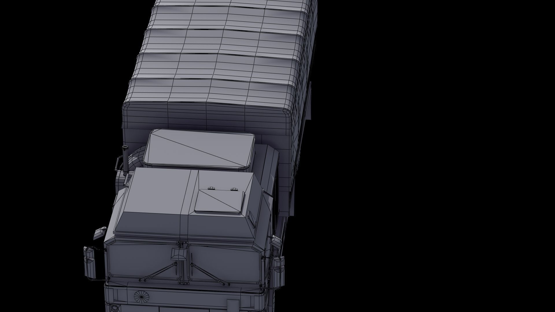 Military Truck Low-poly 3D model_37