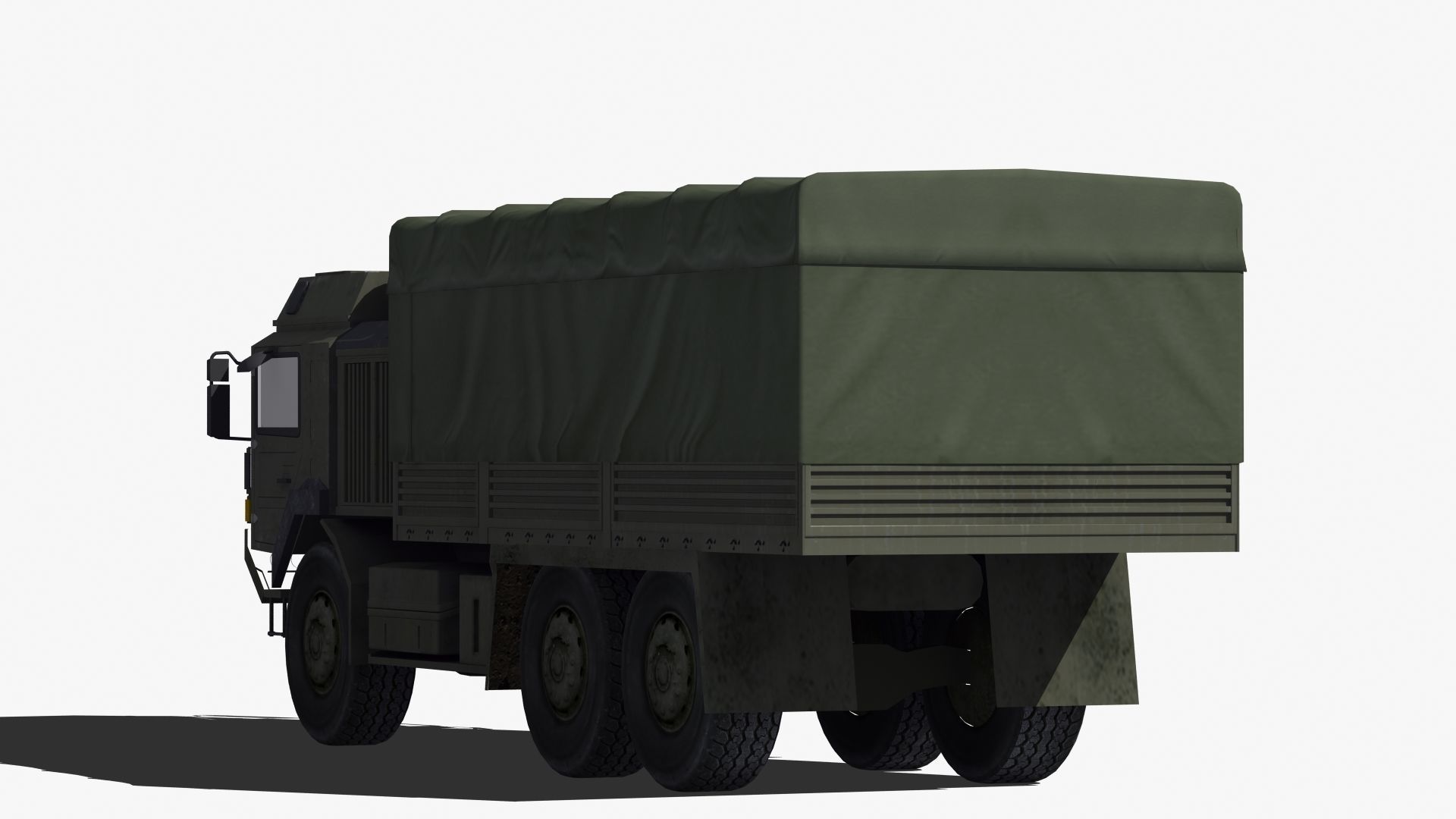 Military Truck Low-poly 3D model_23