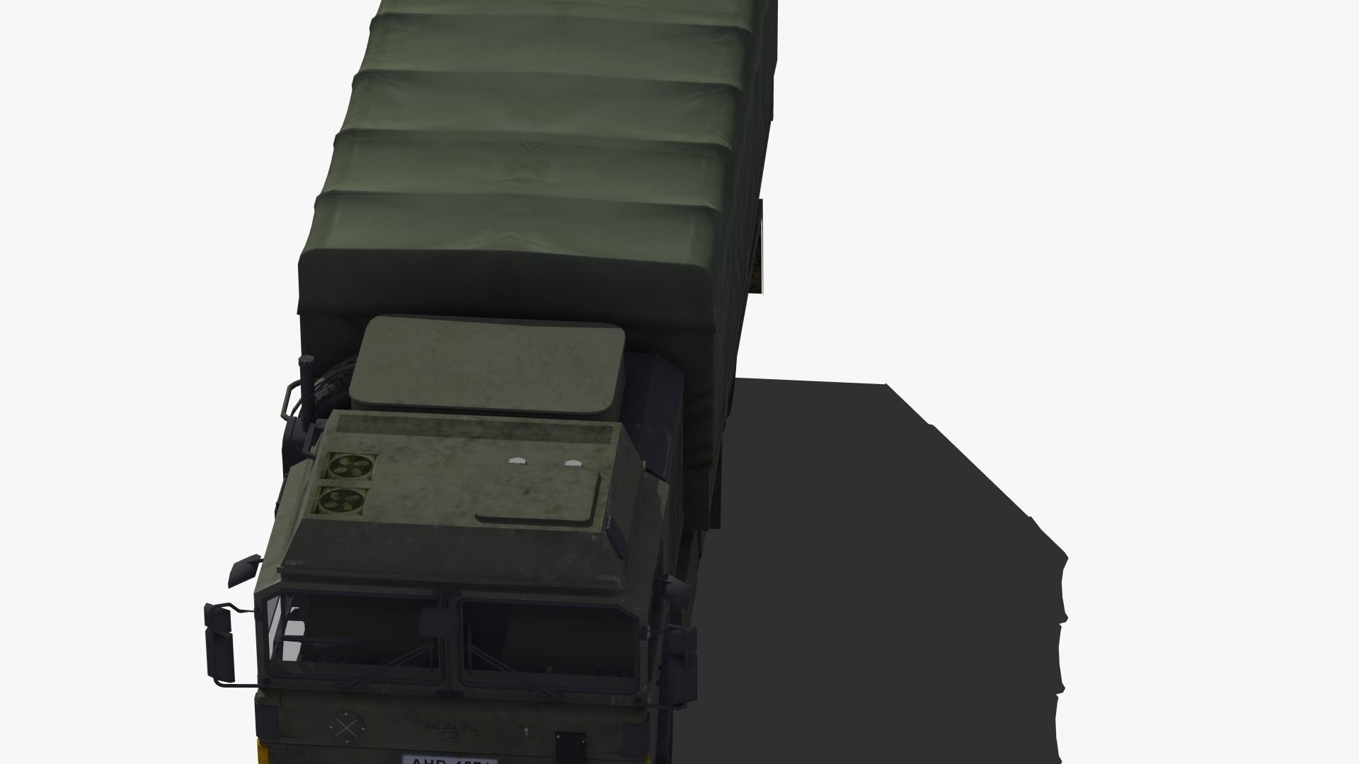 Military Truck Low-poly 3D model_21
