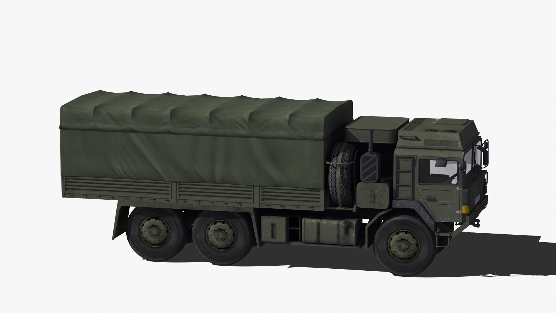 Military Truck Low-poly 3D model_28
