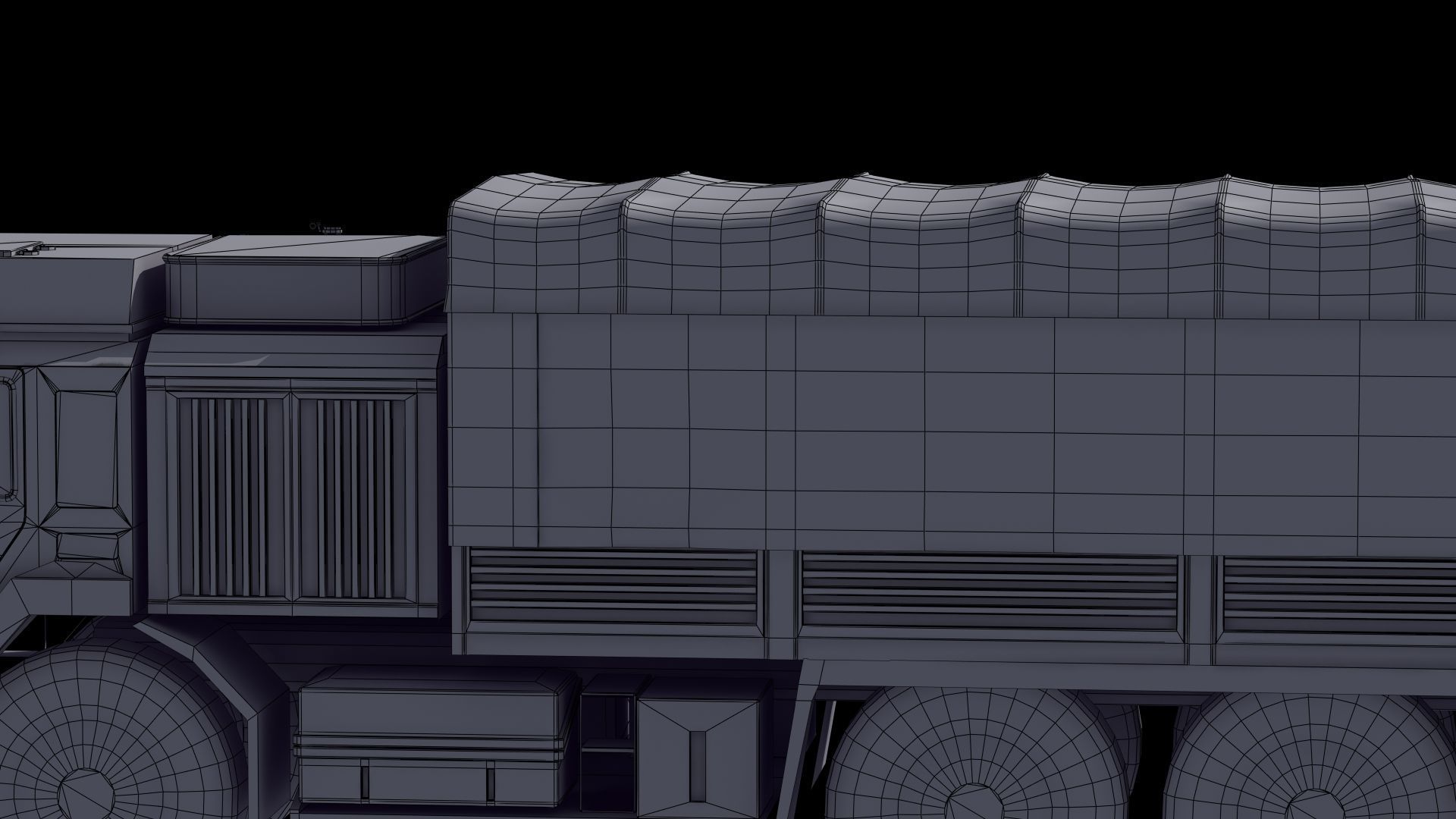 Military Truck Low-poly 3D model_39