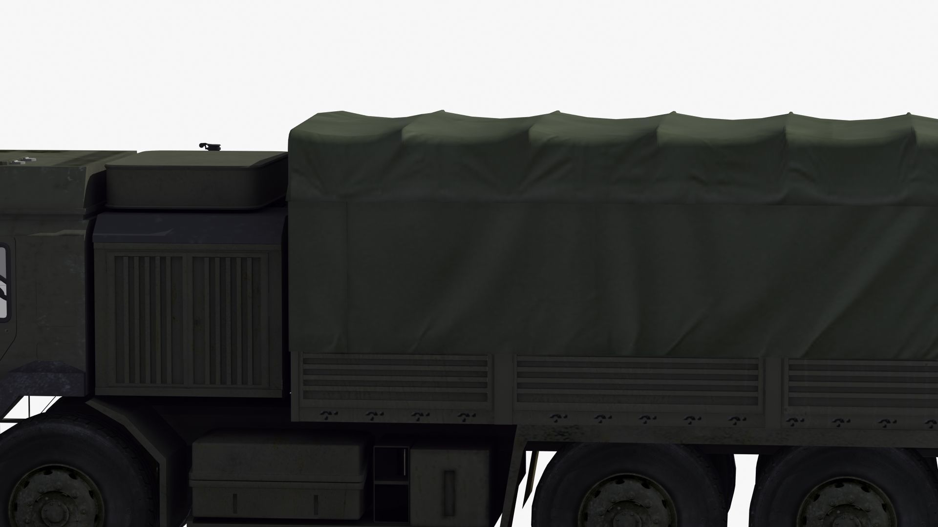 Military Truck Low-poly 3D model_22