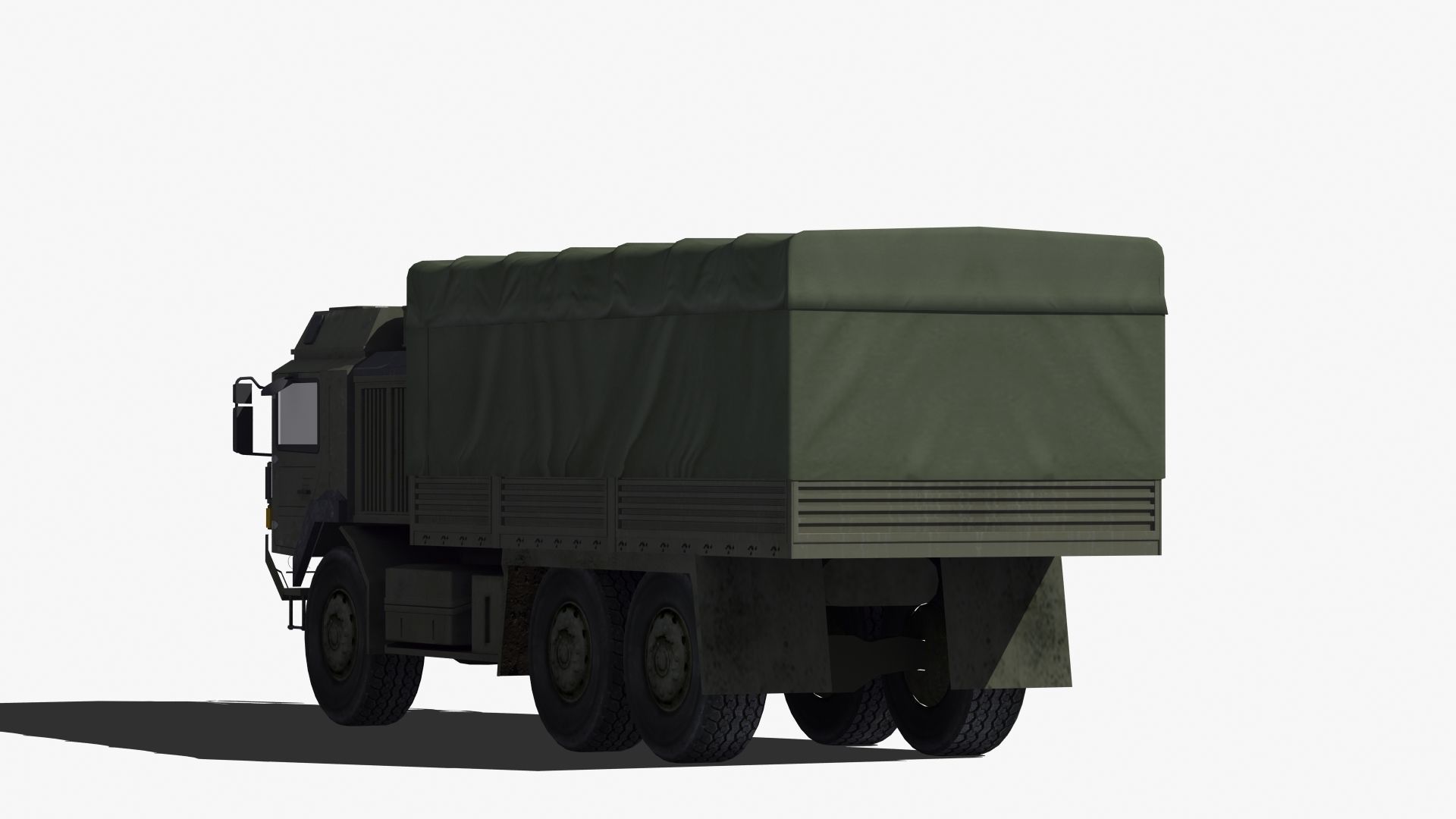 Military Truck Low-poly 3D model_24