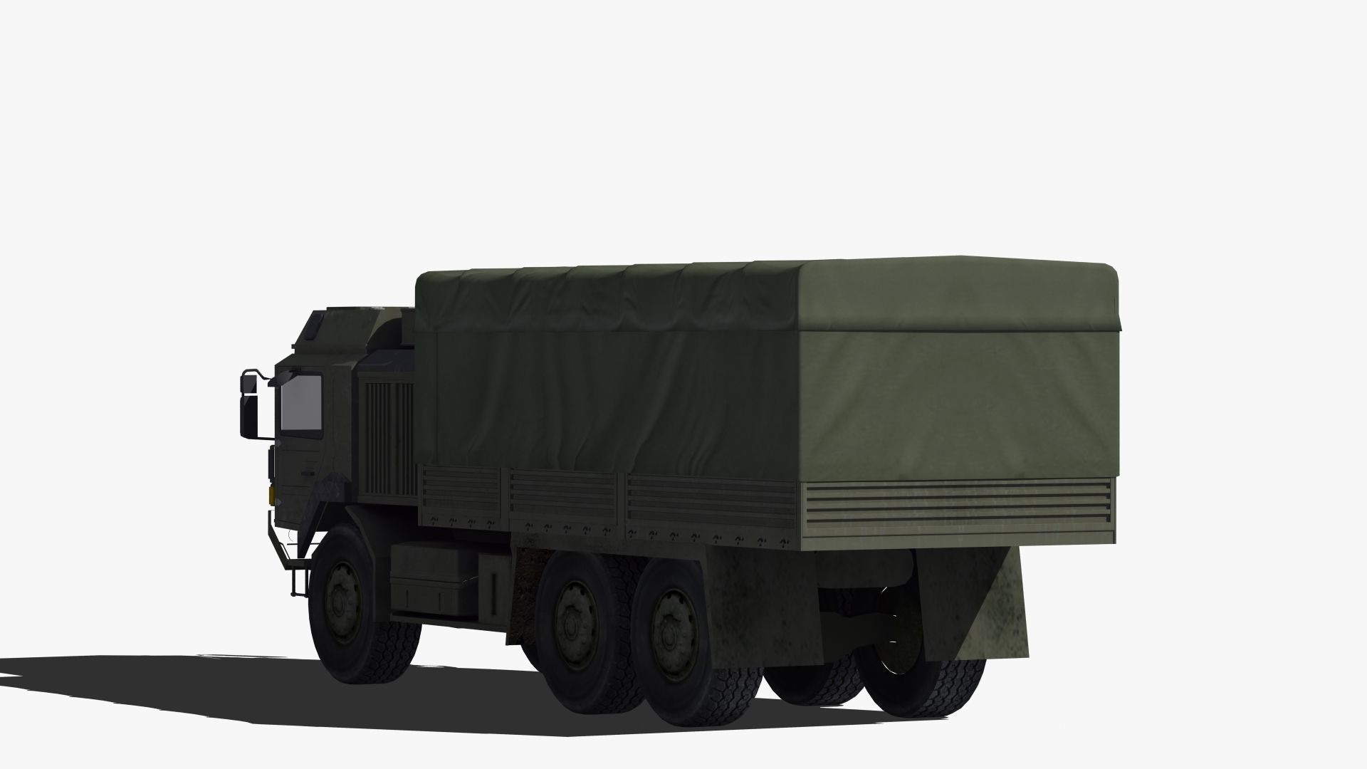 Military Truck Low-poly 3D model_25