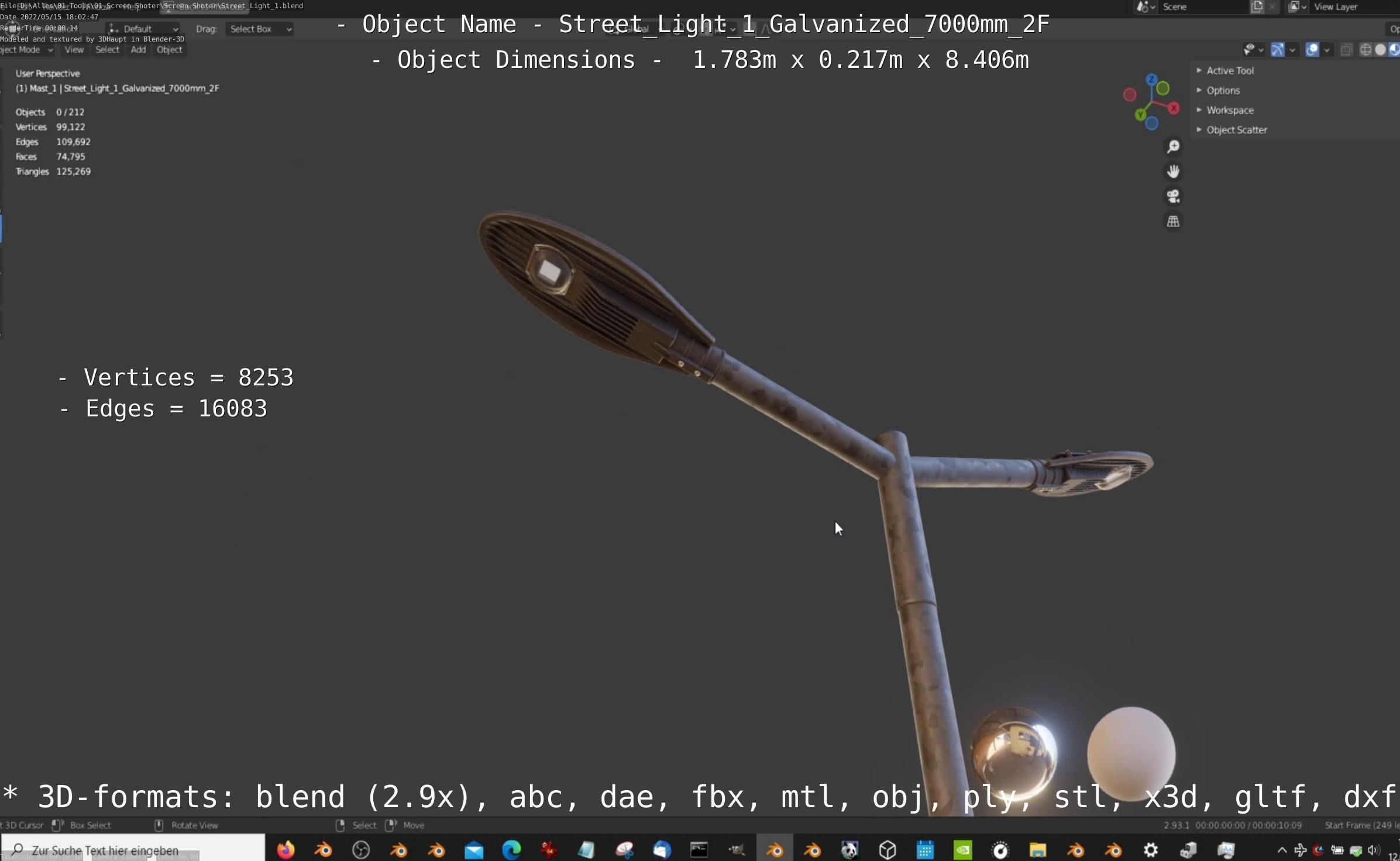 Street Light 1 Galvanized 3D Model Collection_104