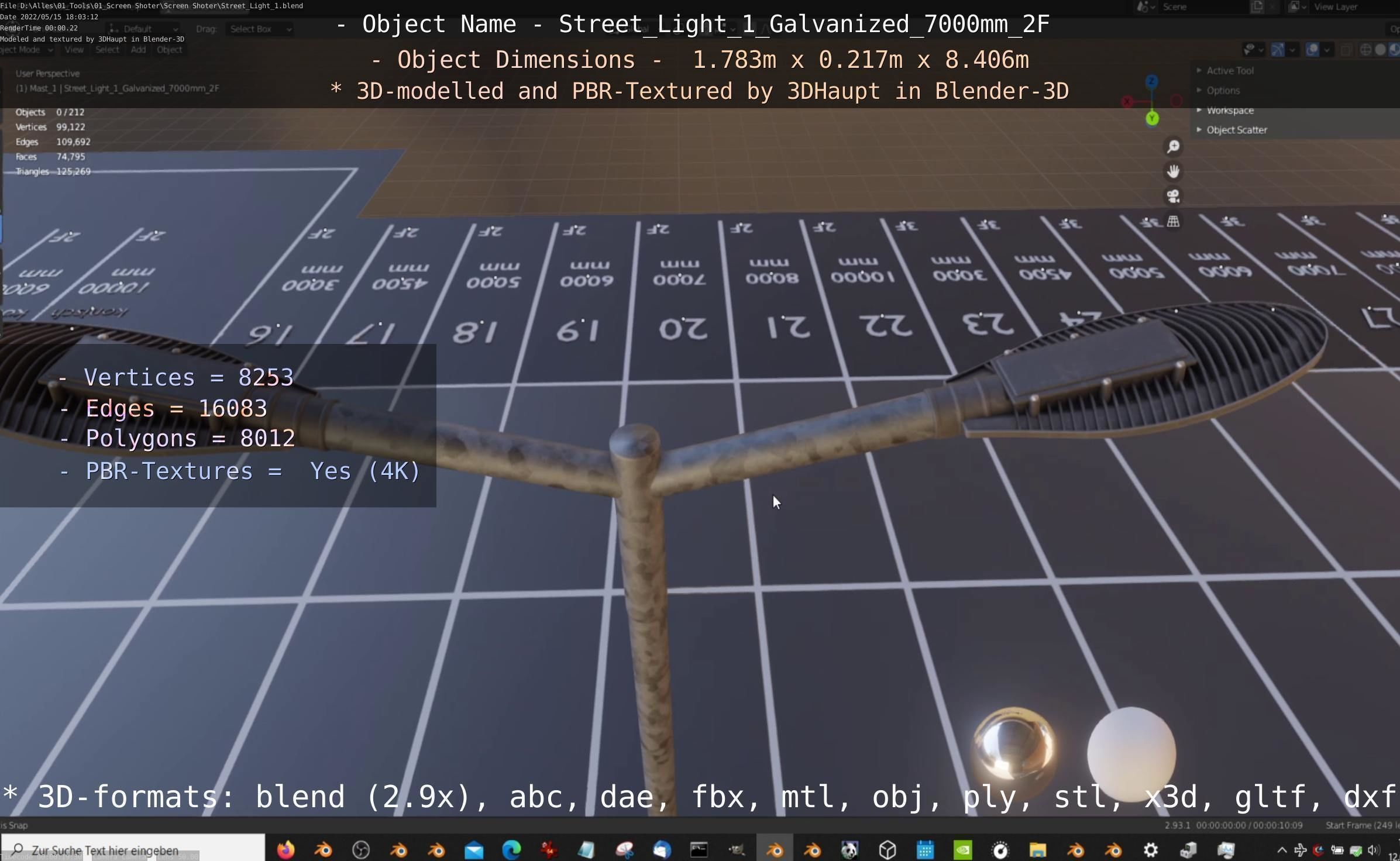 Street Light 1 Galvanized 3D Model Collection_105