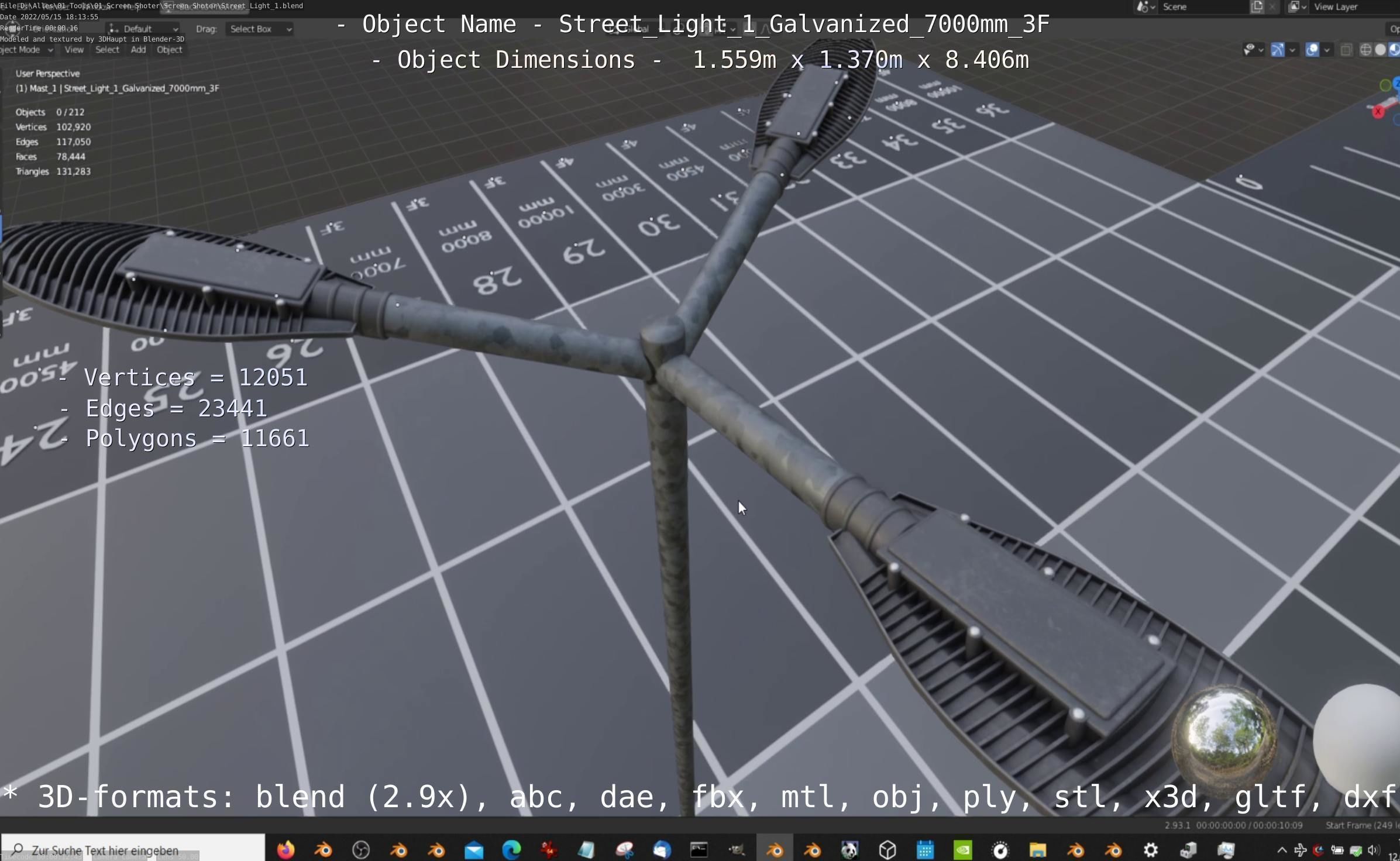 Street Light 1 Galvanized 3D Model Collection_98