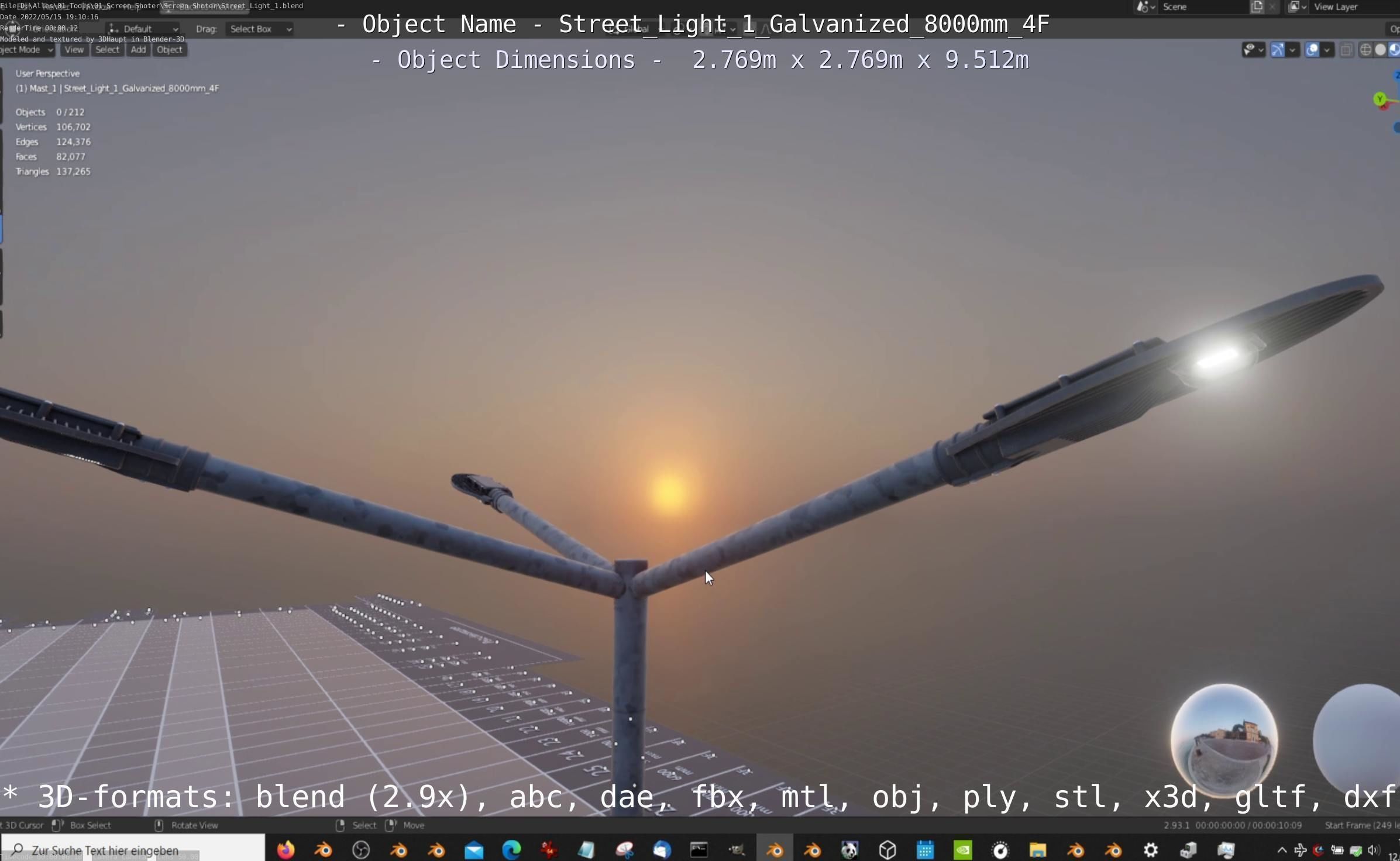 Street Light 1 Galvanized 3D Model Collection_85