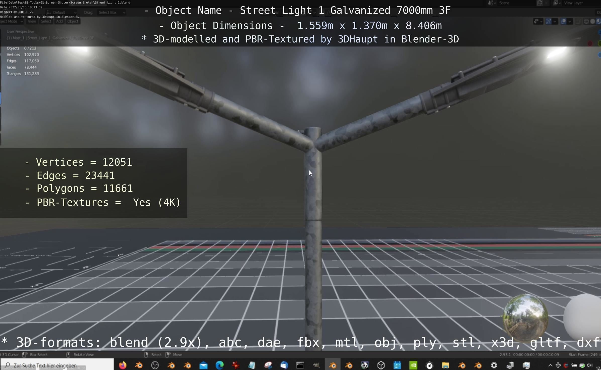 Street Light 1 Galvanized 3D Model Collection_95