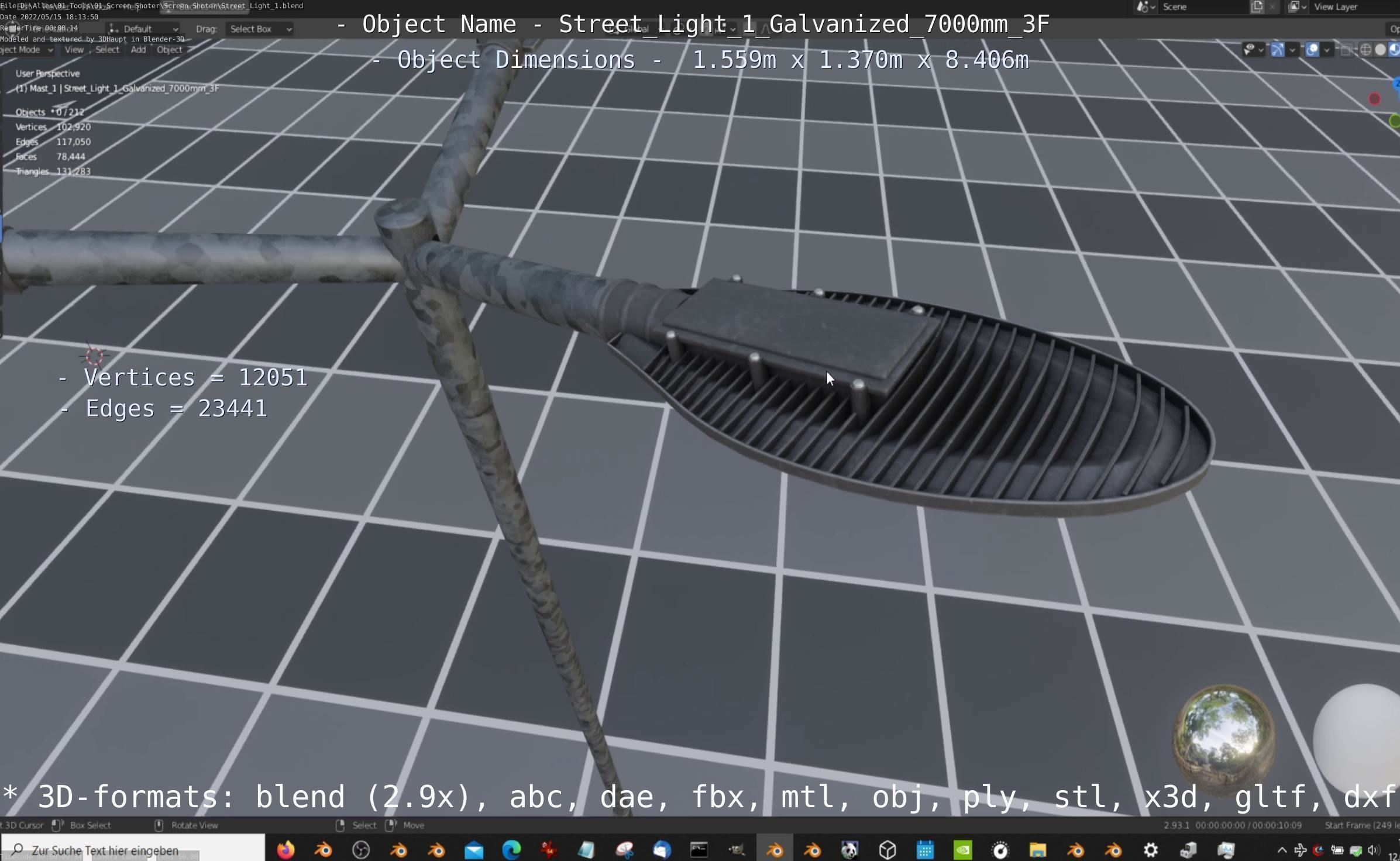 Street Light 1 Galvanized 3D Model Collection_99