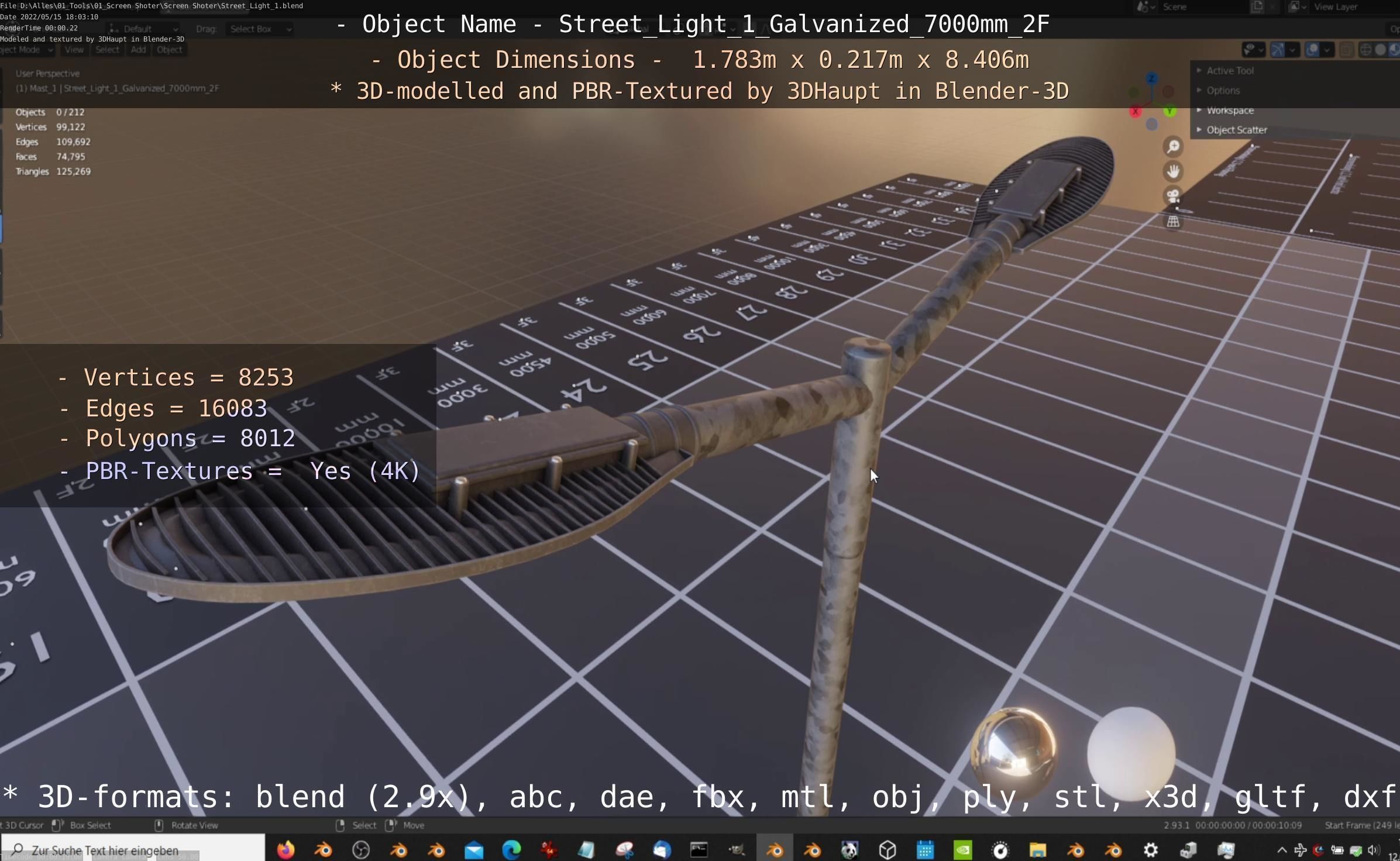 Street Light 1 Galvanized 3D Model Collection_106