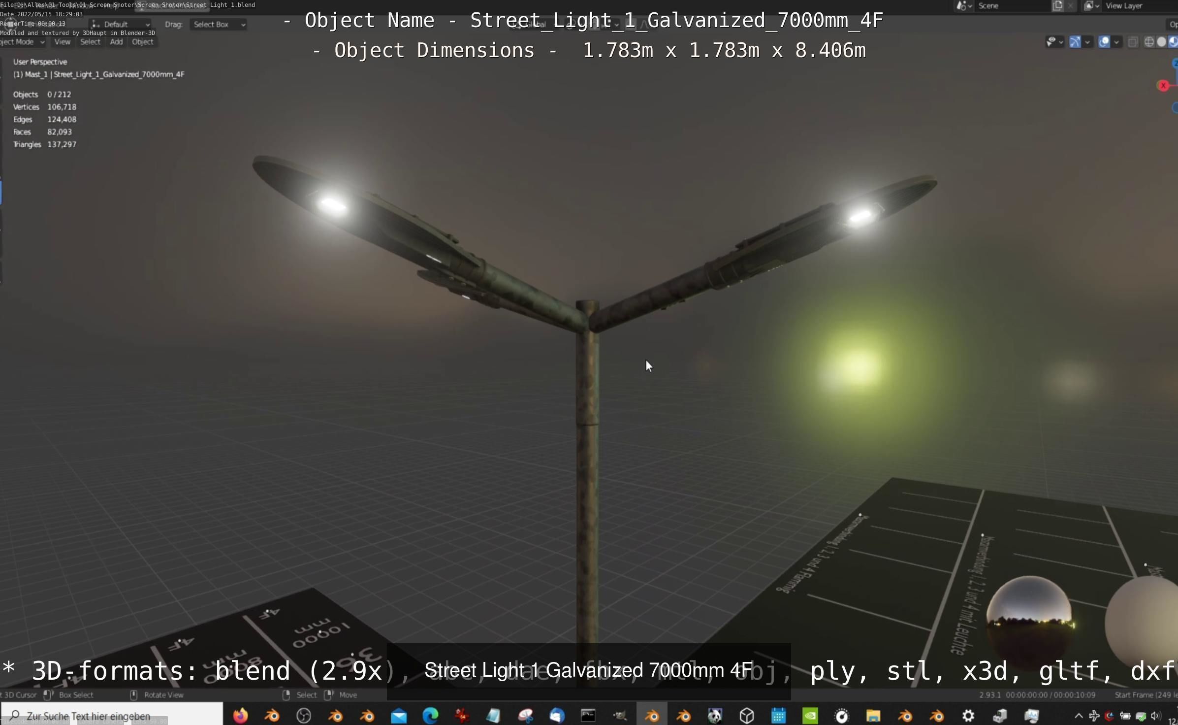 Street Light 1 Galvanized 3D Model Collection_53