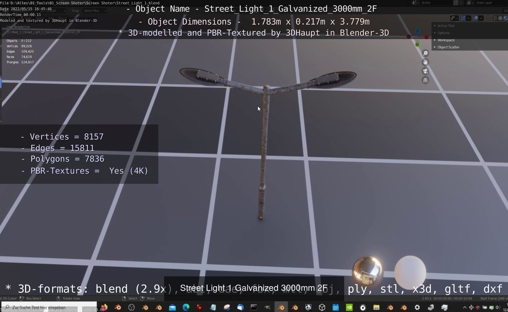 Street Light 1 Galvanized 3D Model Collection_75