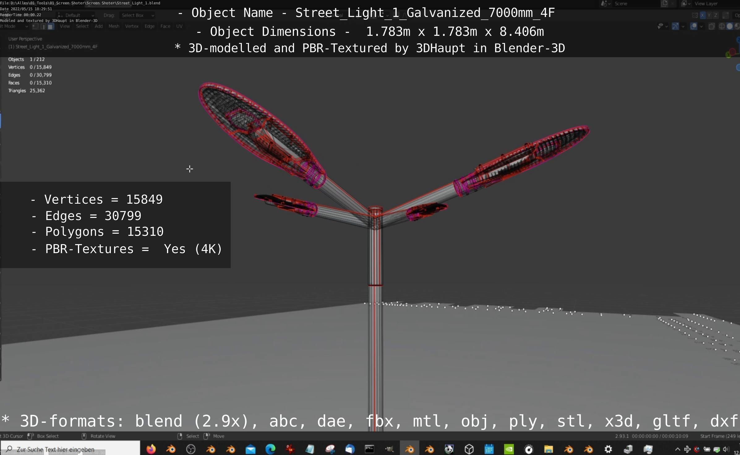 Street Light 1 Galvanized 3D Model Collection_92