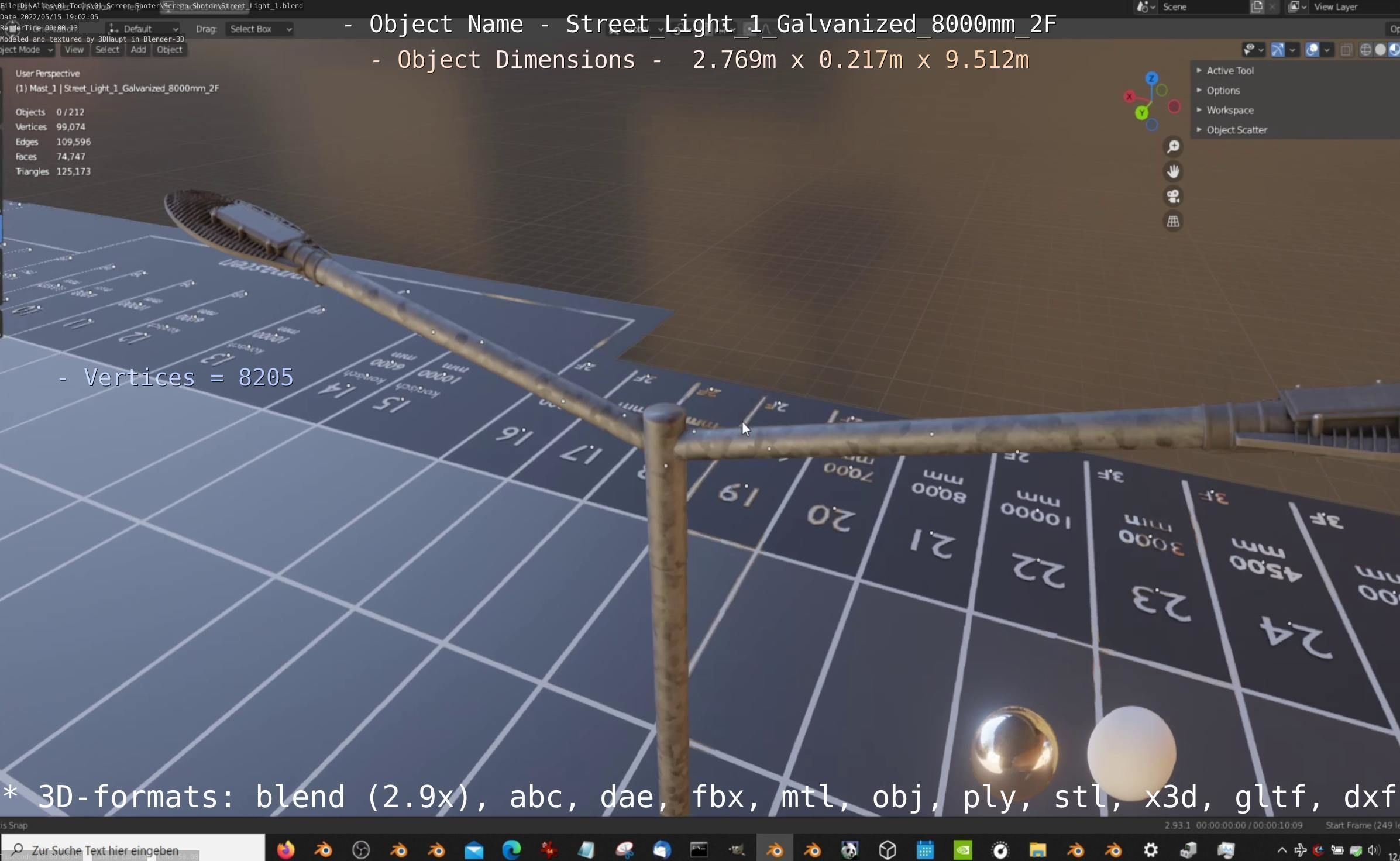 Street Light 1 Galvanized 3D Model Collection_89