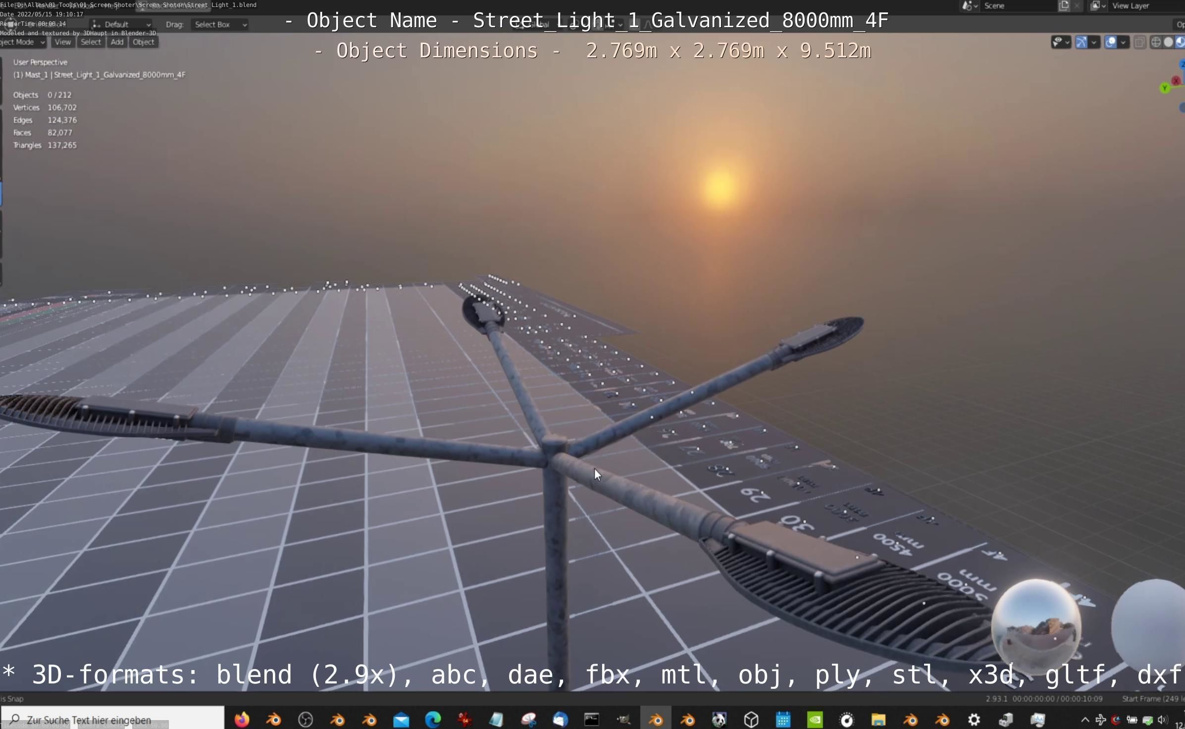 Street Light 1 Galvanized 3D Model Collection_87
