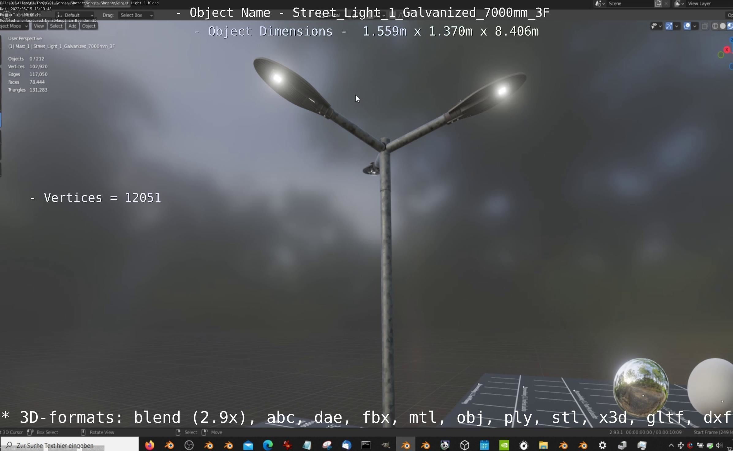 Street Light 1 Galvanized 3D Model Collection_96