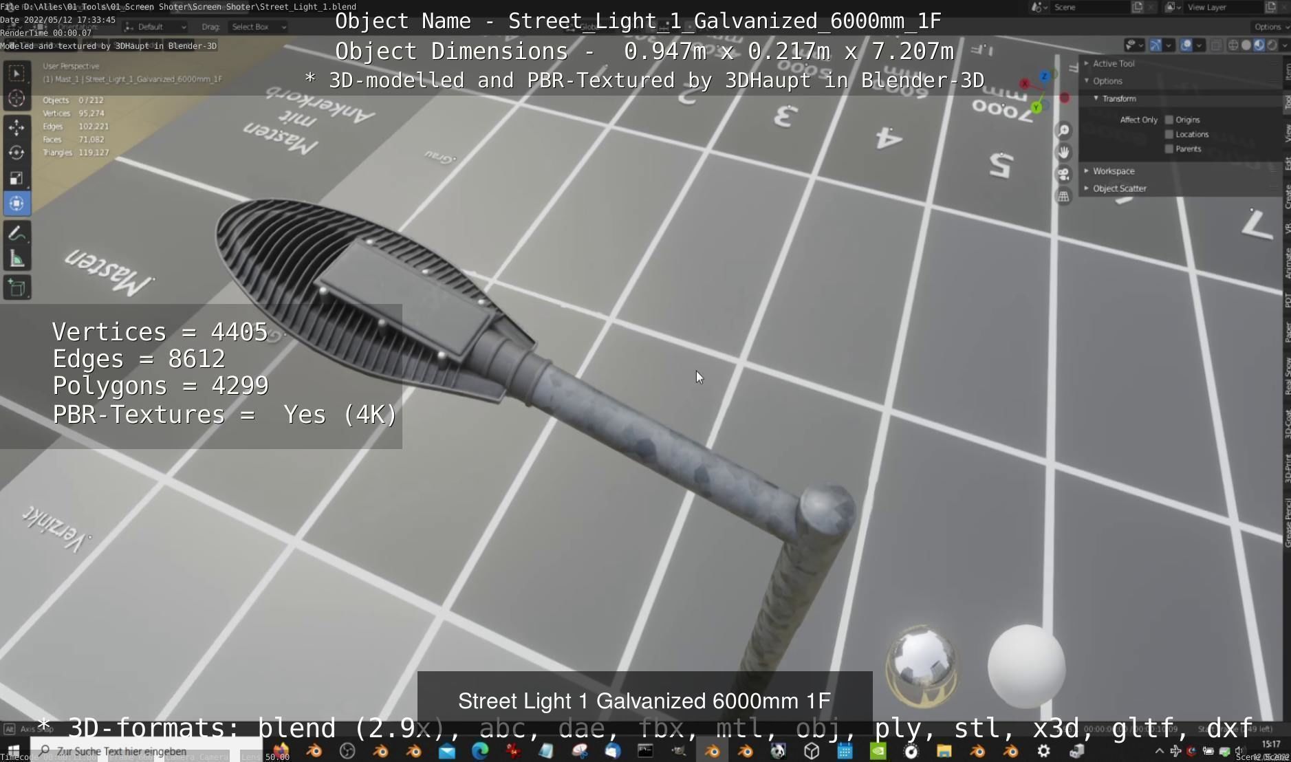 Street Light 1 Galvanized 3D Model Collection_64