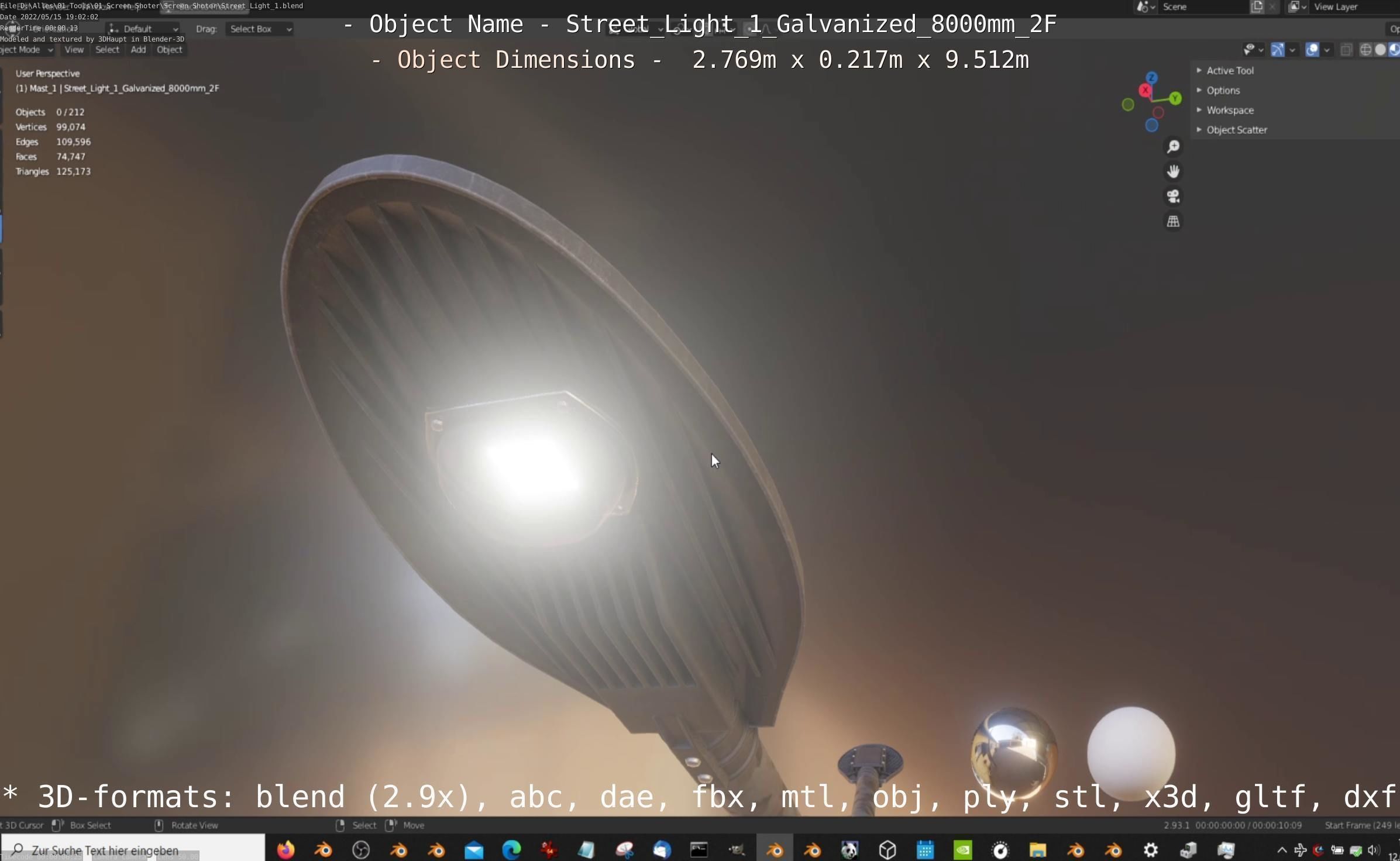Street Light 1 Galvanized 3D Model Collection_90