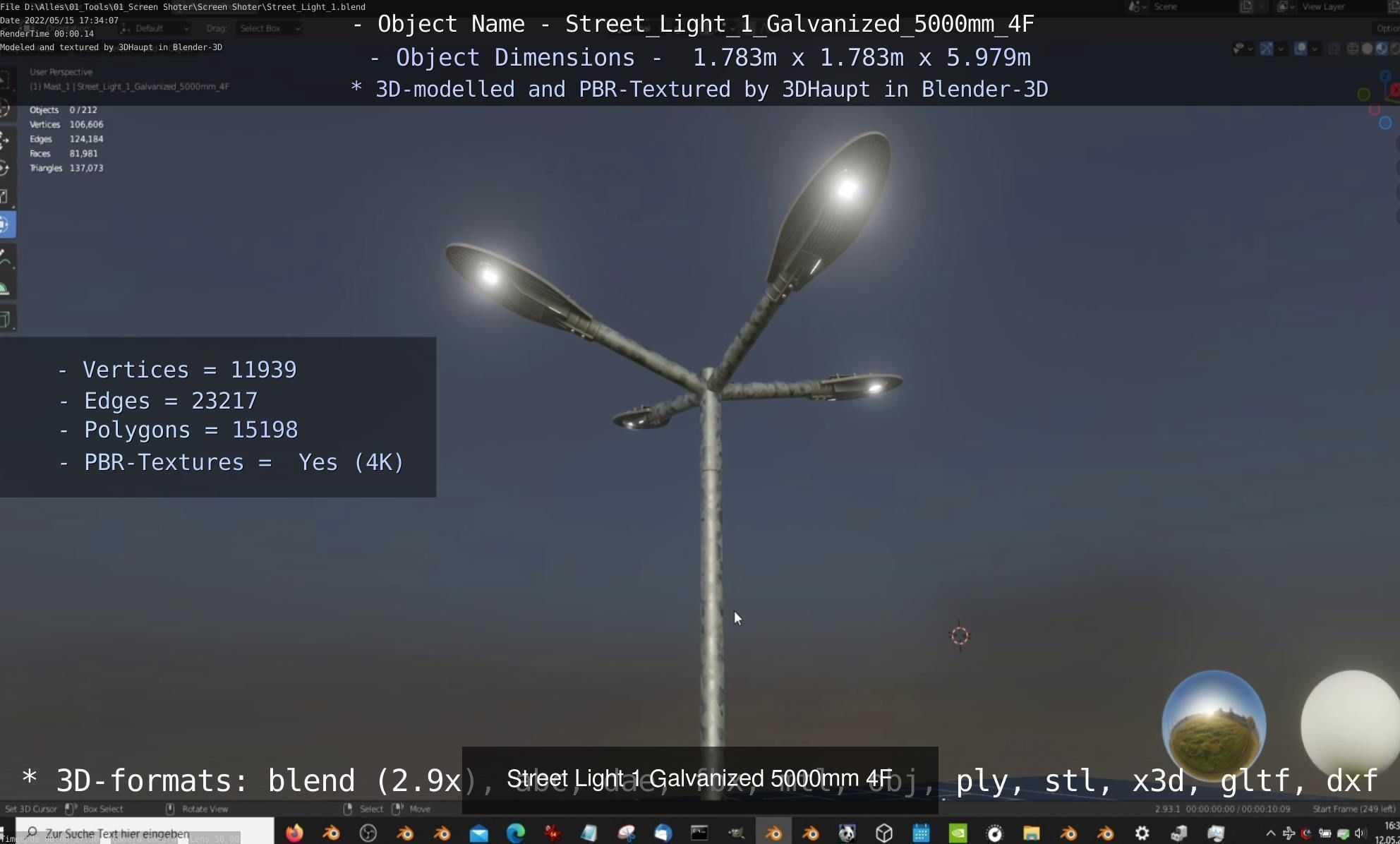 Street Light 1 Galvanized 3D Model Collection_65