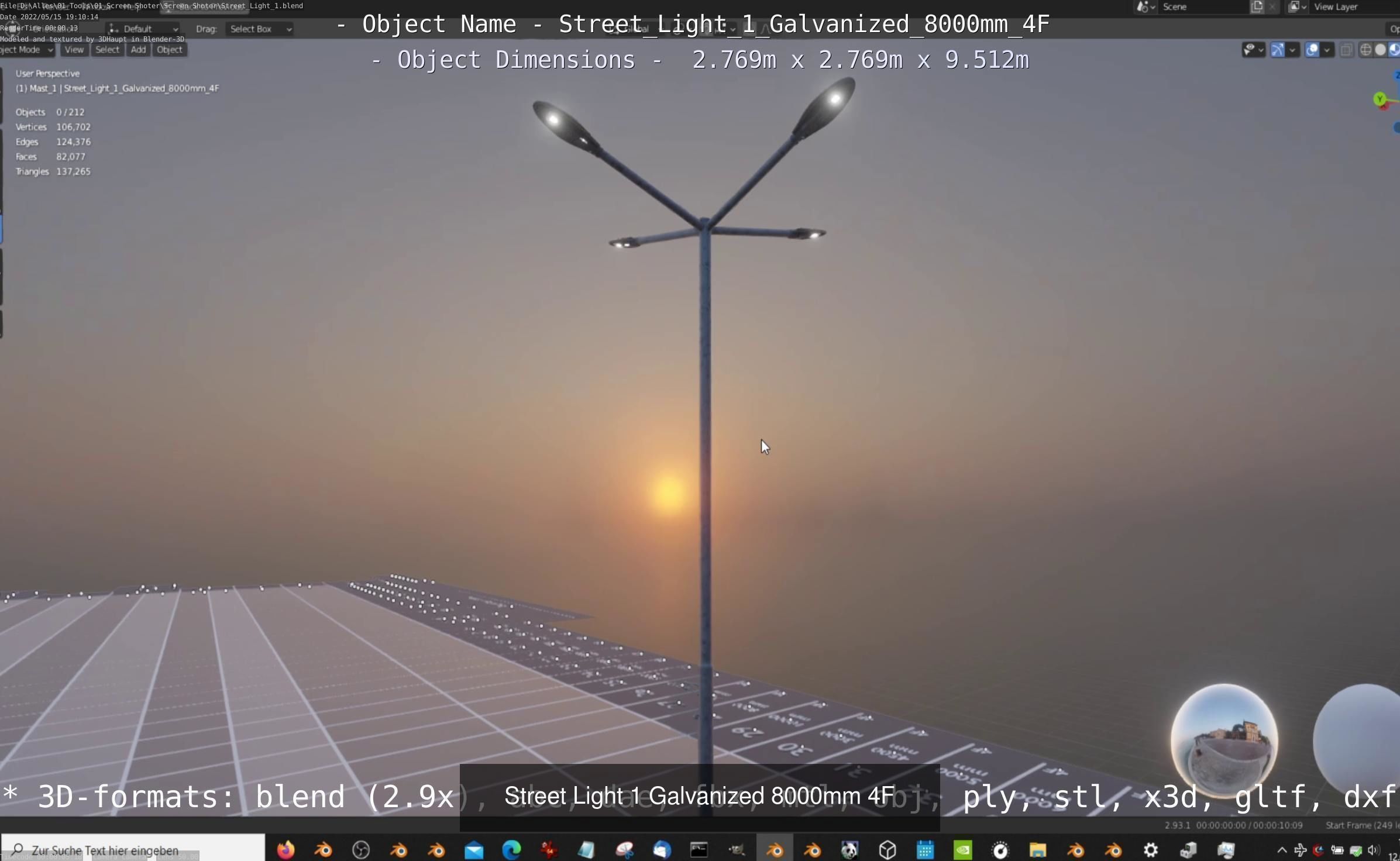 Street Light 1 Galvanized 3D Model Collection_49