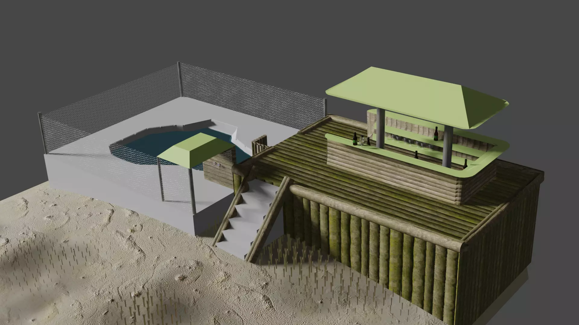 Beach Shore Free 3D model