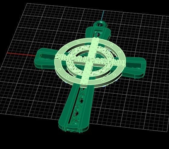 pendant cross religion 3D print model_27