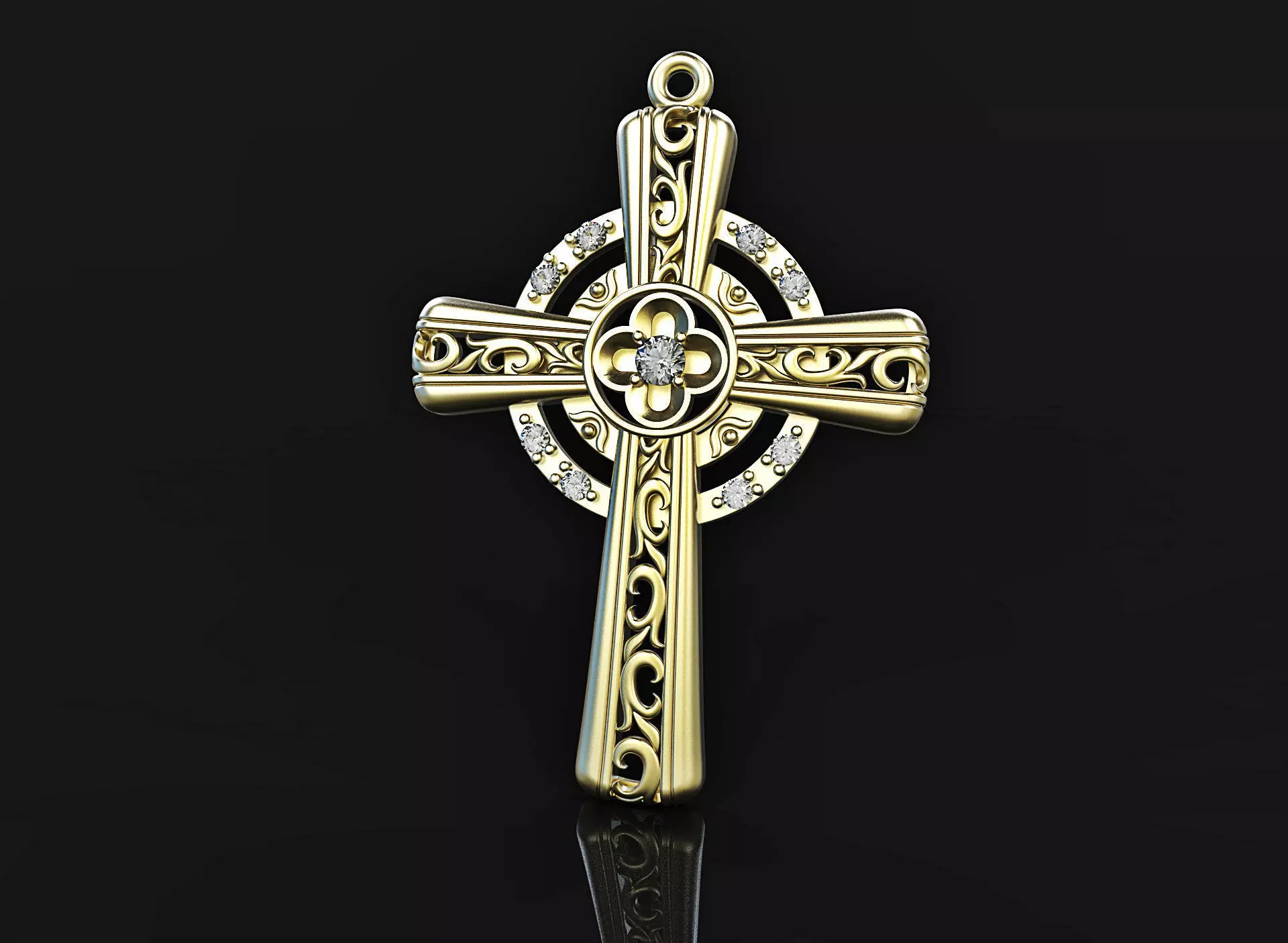 pendant cross religion 3D print model_0