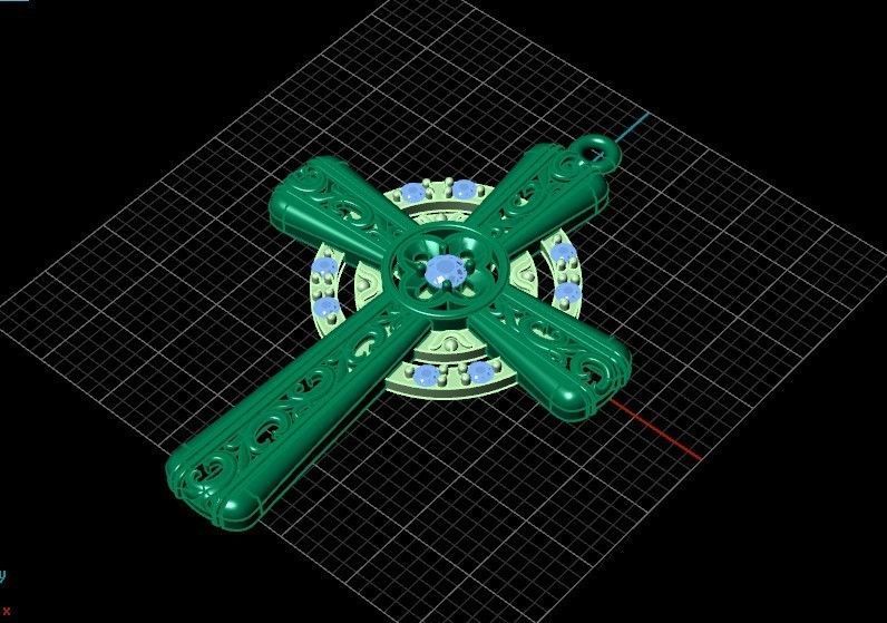 pendant cross religion 3D print model_28