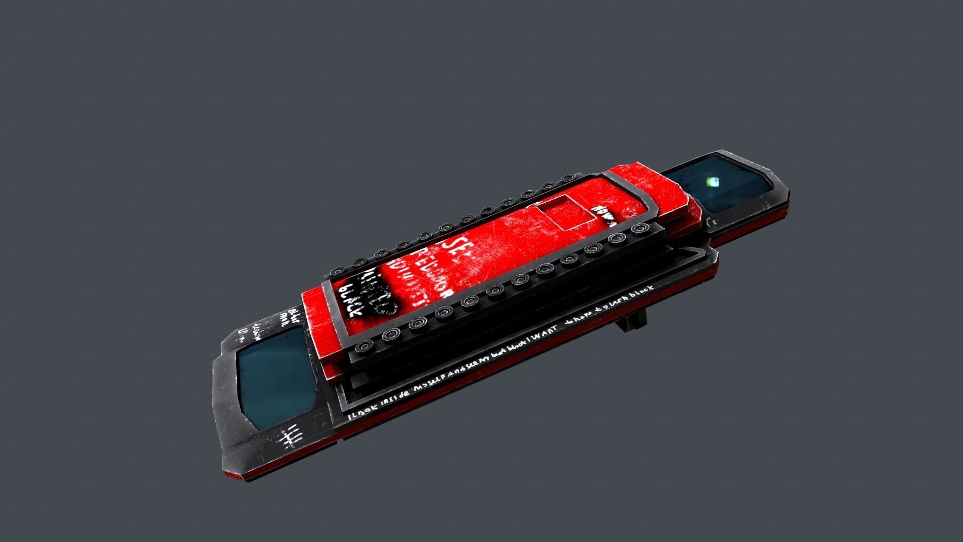 Riot Shield Low-poly 3D model_3