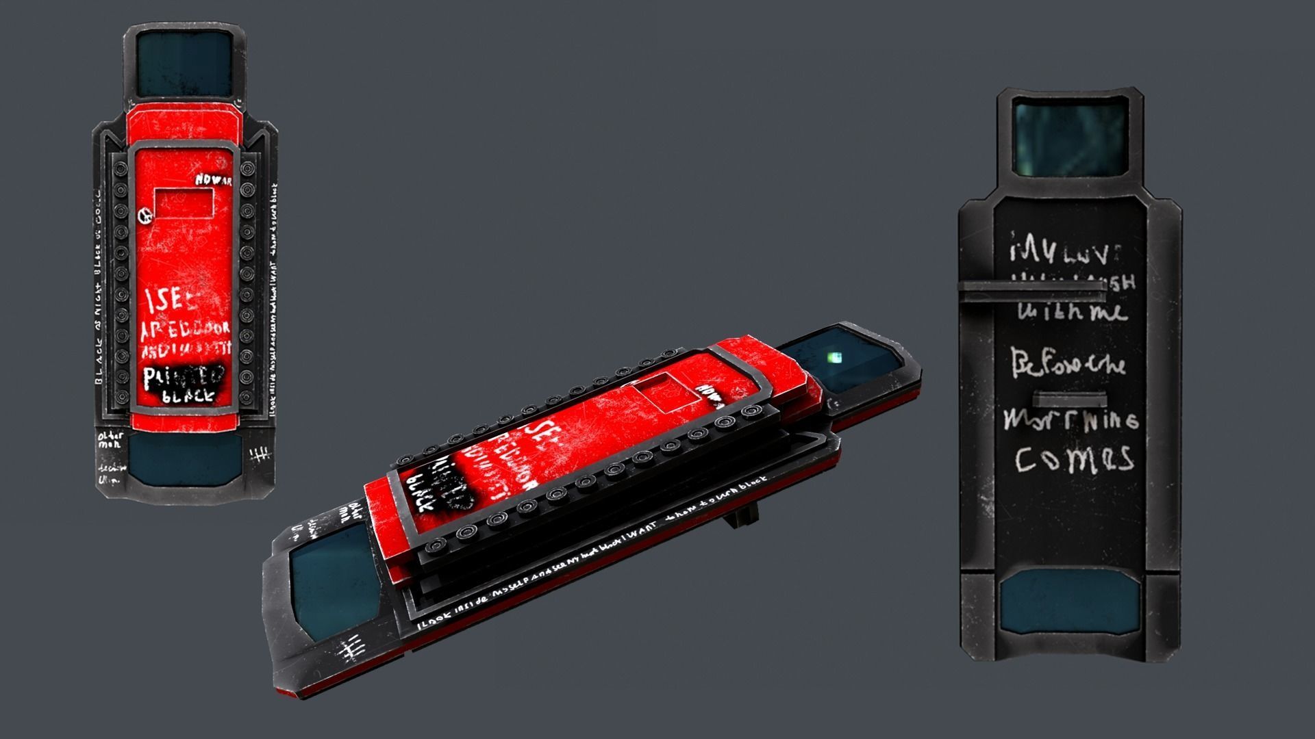 Riot Shield Low-poly 3D model_4