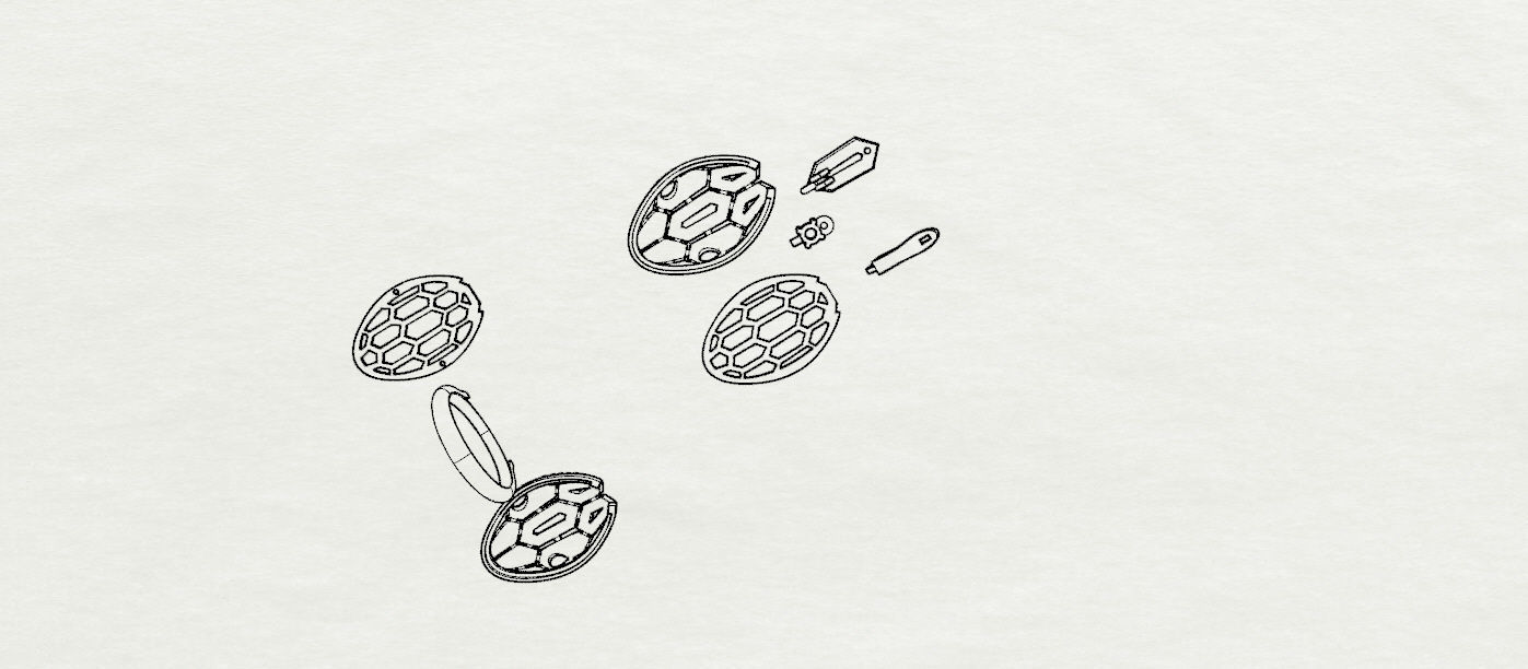 BVLGARI Ring and Earrings 3D print model_13