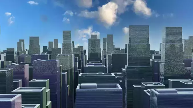City Generator Geometry Node 3D model