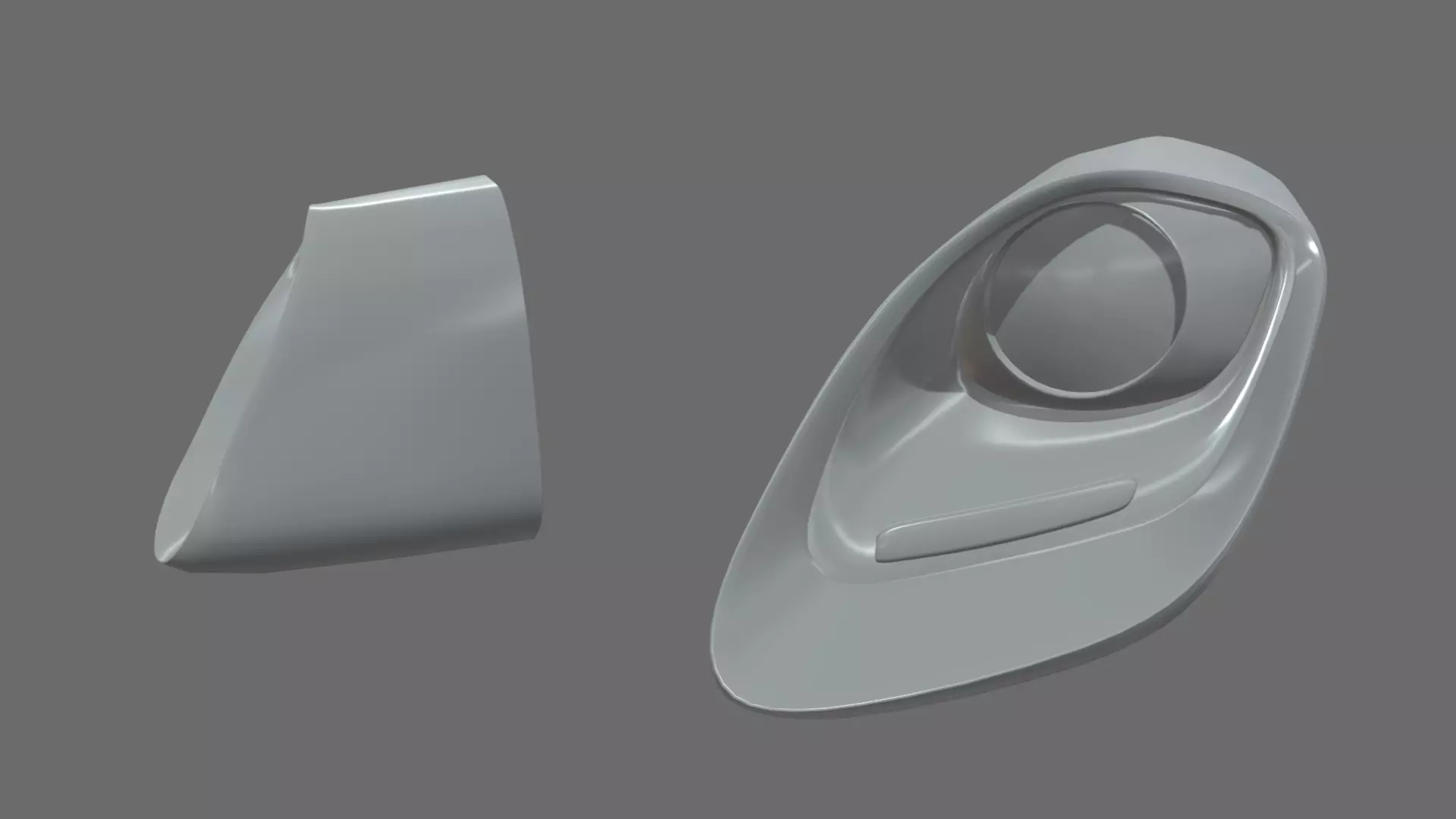 Headlights Custom 01 Low-poly 3D model_0