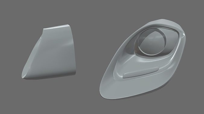 Headlights Custom 01 Low-poly 3D model