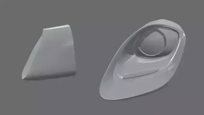 Headlights Custom 01 Low-poly 3D model