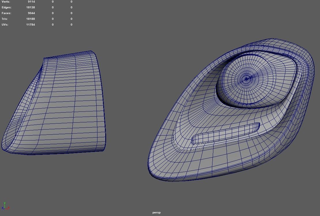 Headlights Custom 01 Low-poly 3D model_6