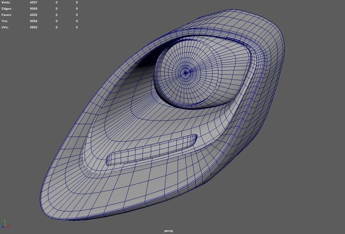 Headlights Custom 01 Low-poly 3D model_7